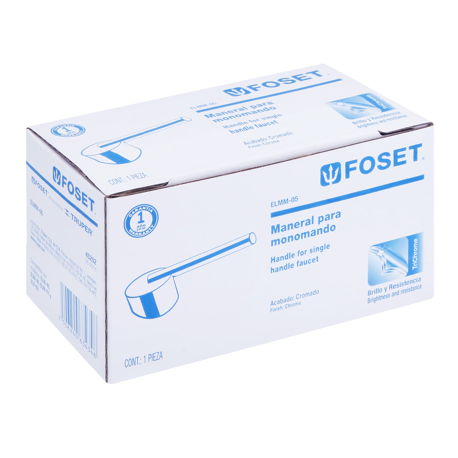 Maneral de palanca para monomando de lavabo, cromo, Element