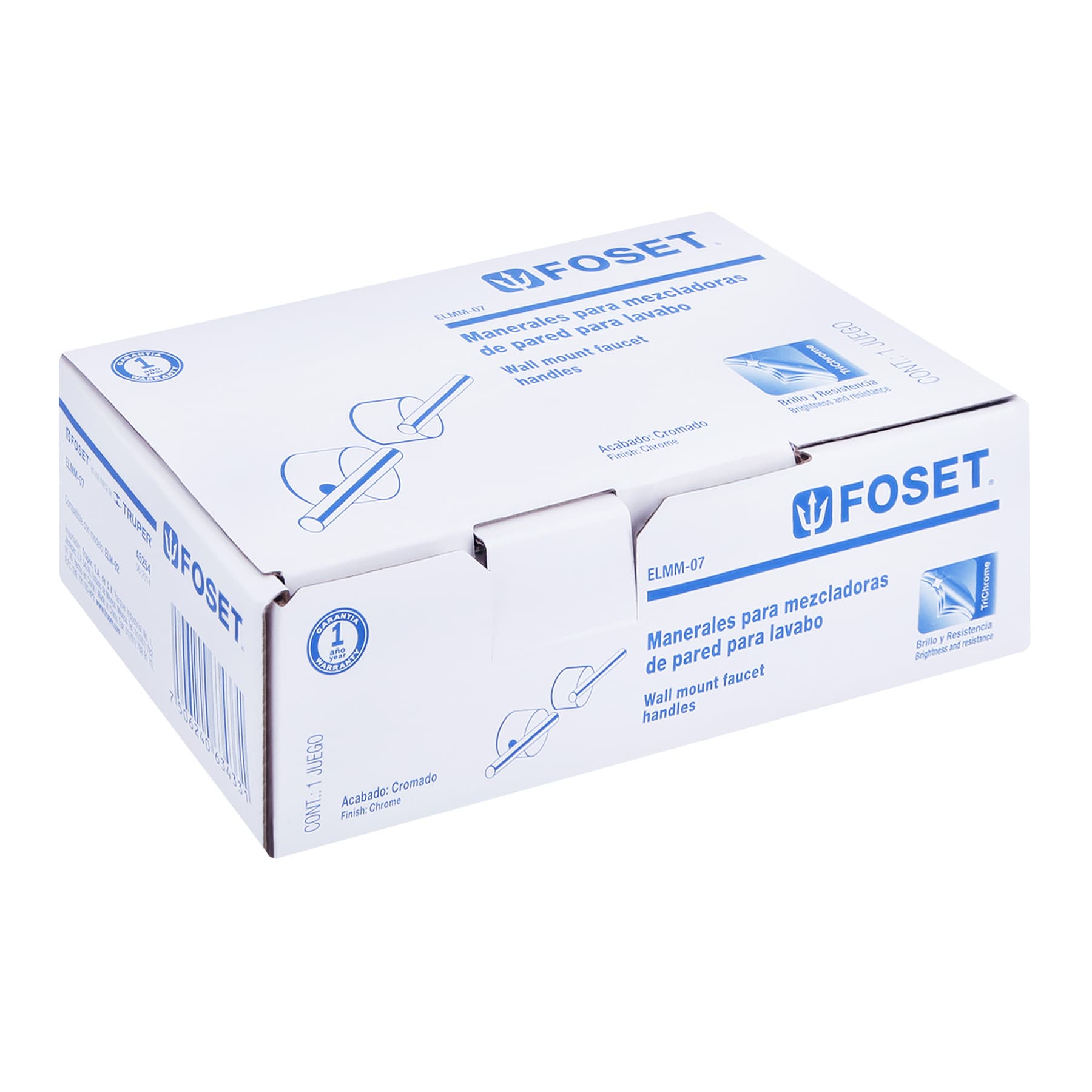 Juego de manerales palanca de pared, lavabo, cromo, Element