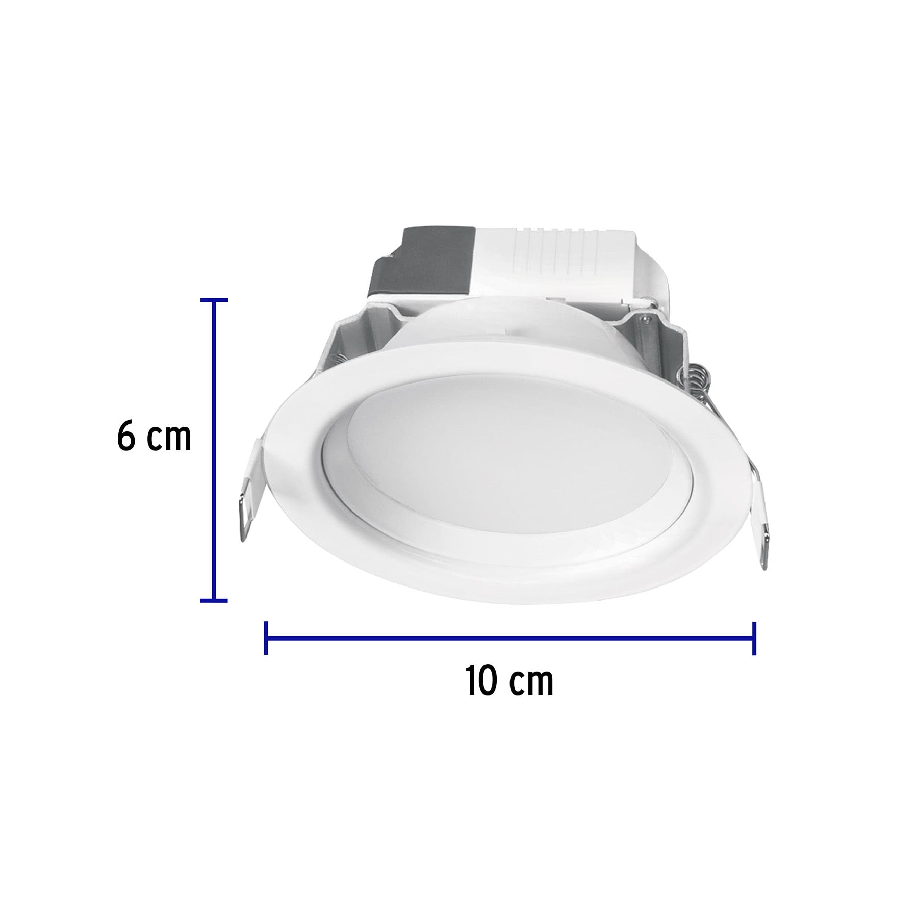 Luminario LED empotrado redondo de 5 W, luz de día, Volteck
