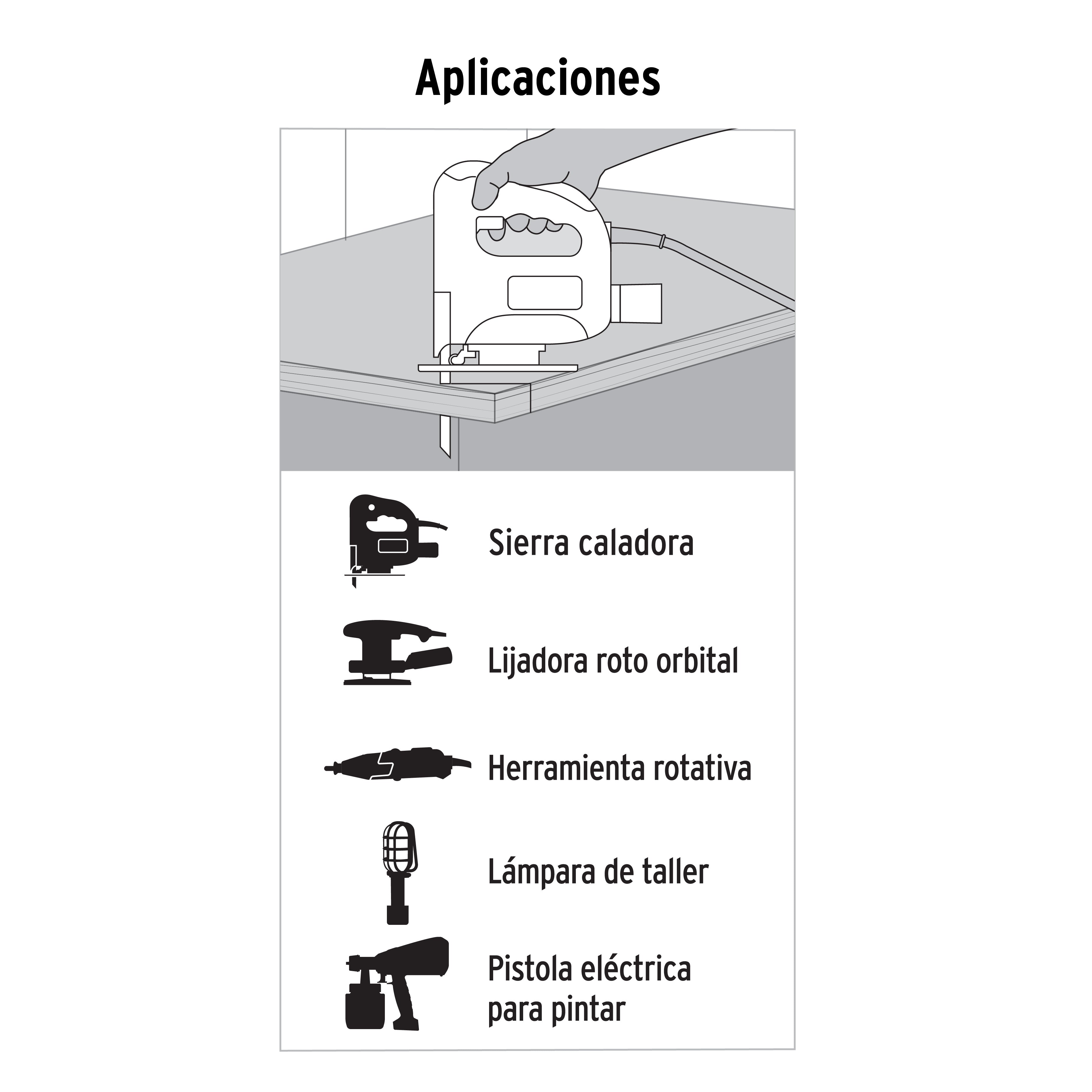 Extensión eléctrica de uso rudo 25 m 2x16 AWG, Volteck