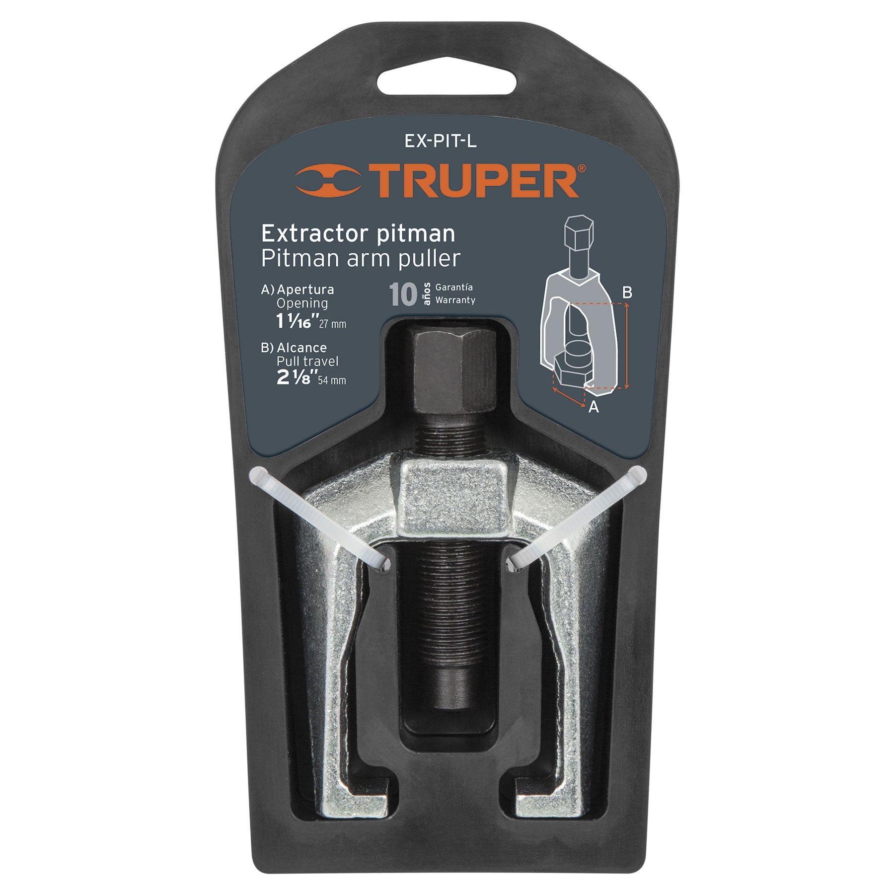 Extractor Pitman, alcance 54 mm, uso ligero, Truper