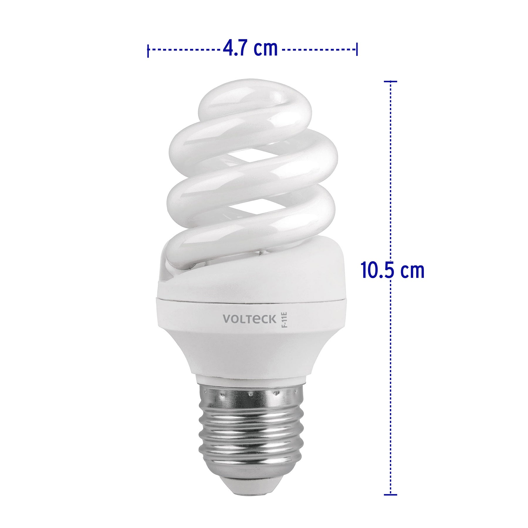 Lámpara espiral T3 11 W luz de día en blíster, Volteck