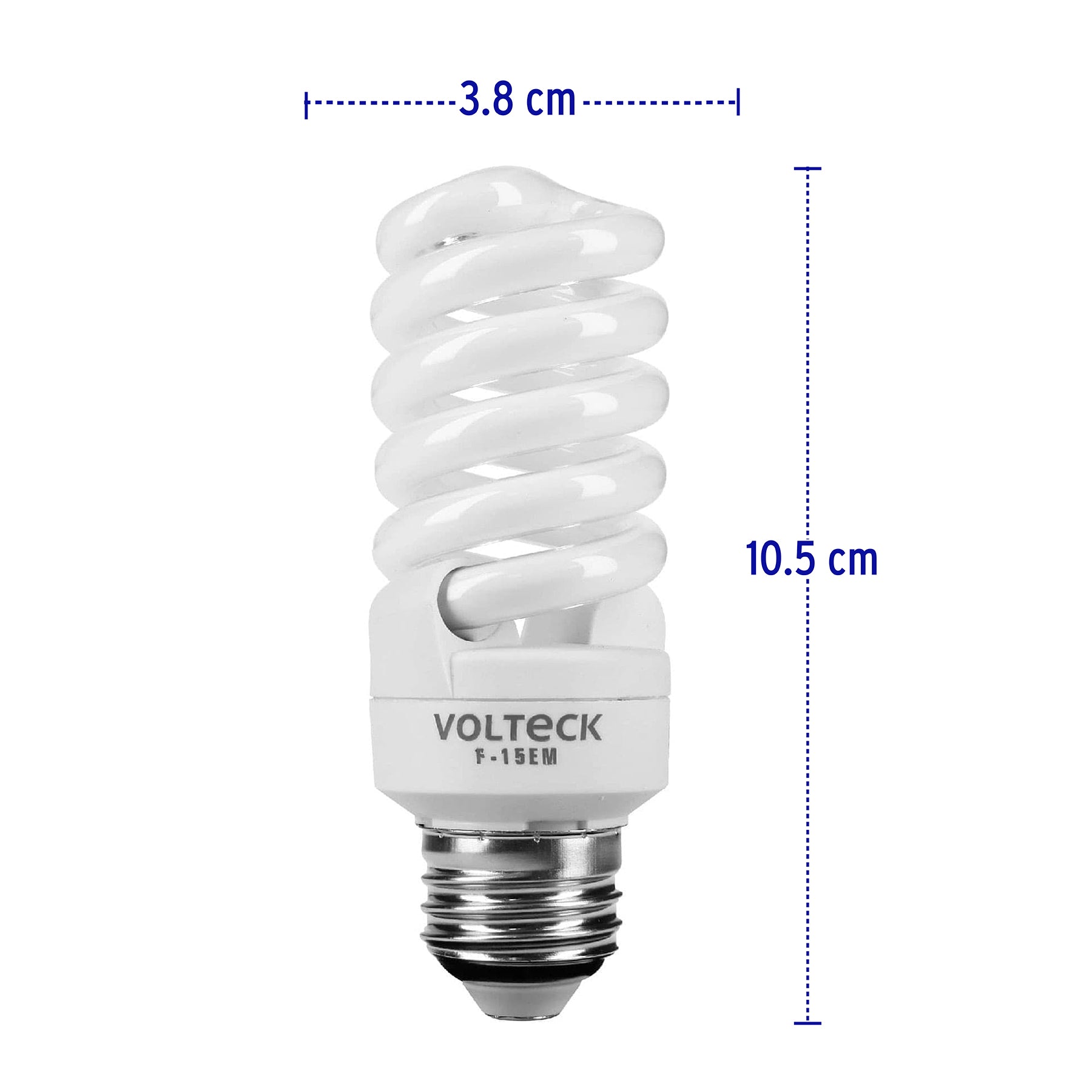 Pack de 4 lámparas espiral mini T2 15 W luz de día, en caja