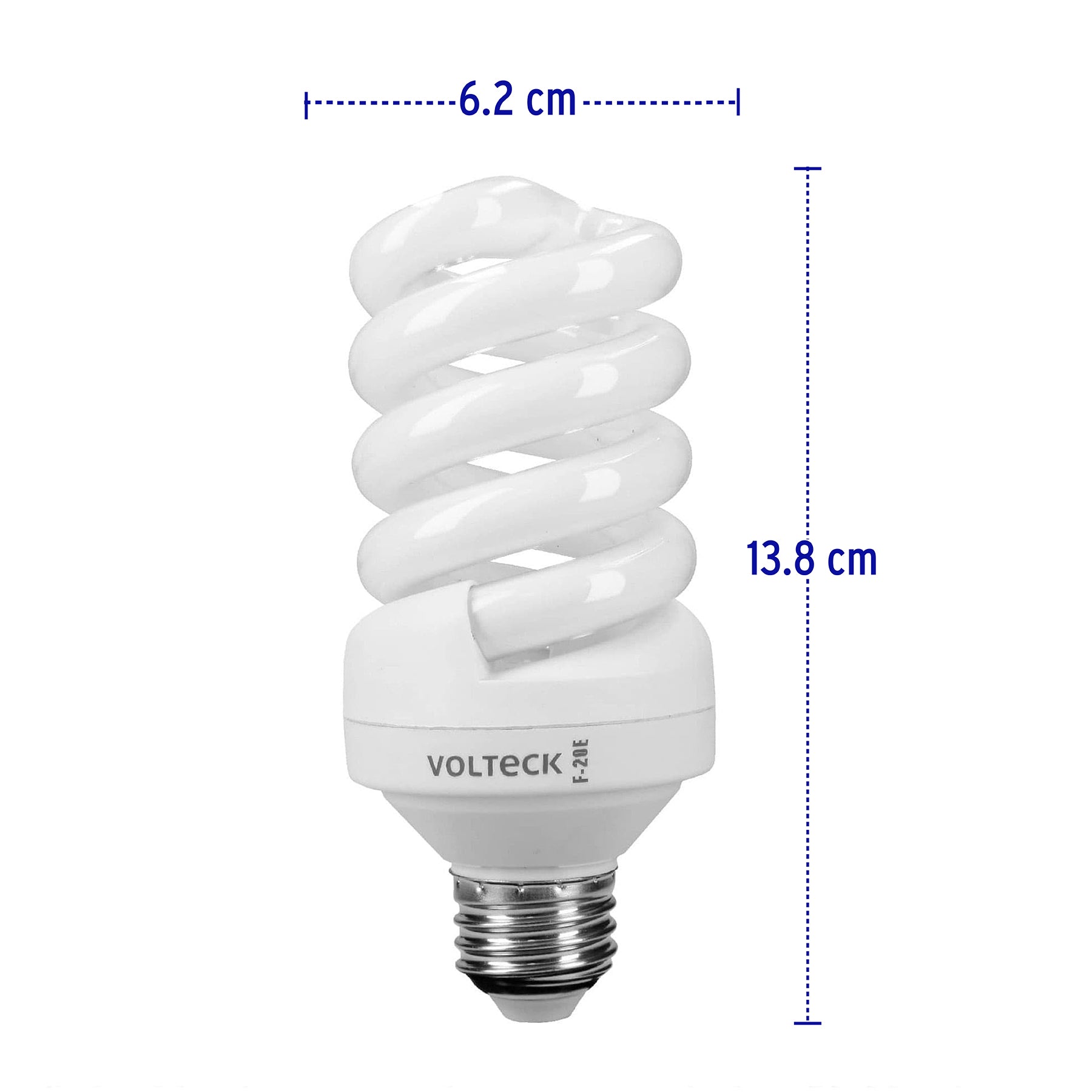 Lámpara espiral T4 20 W luz de día en blíster, Volteck