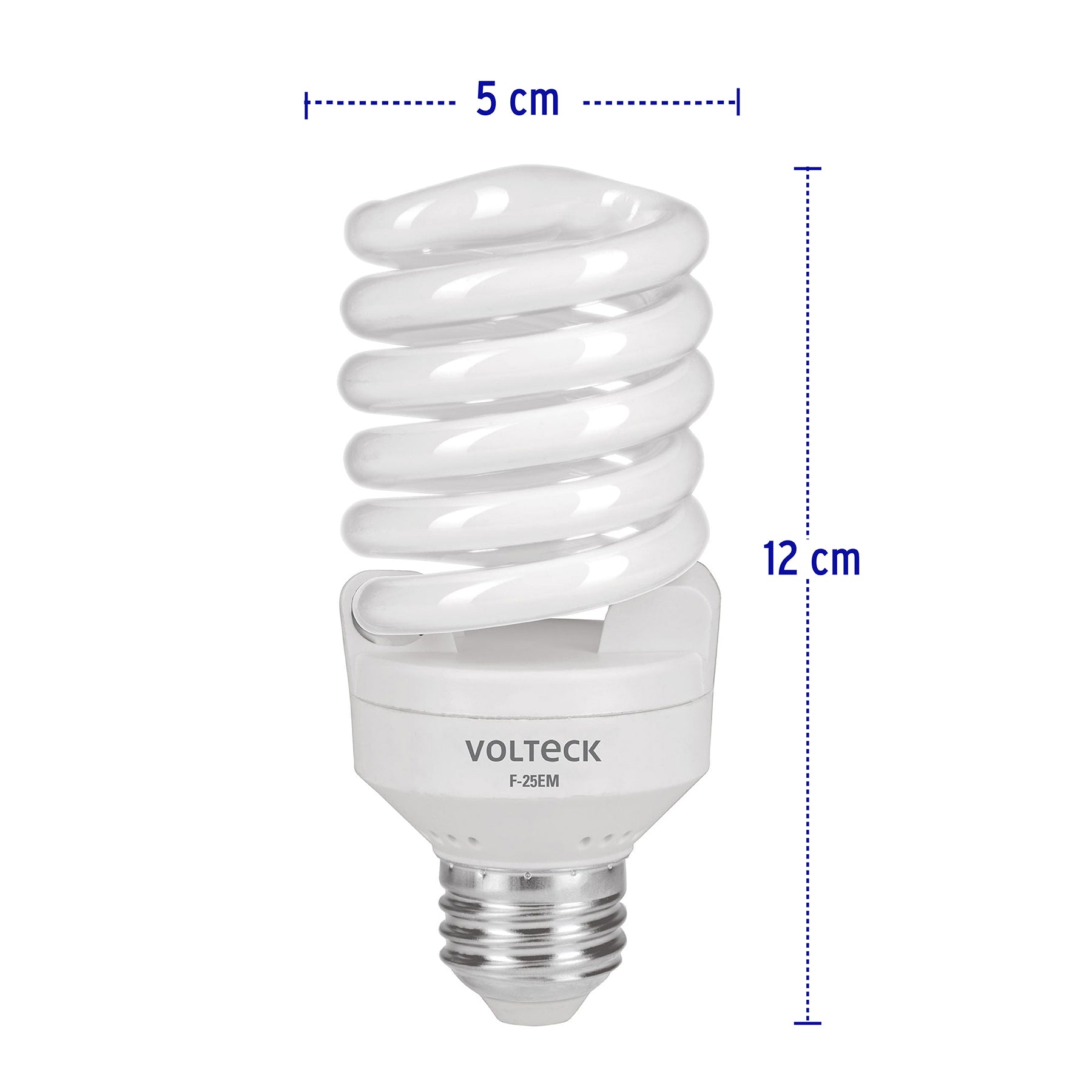 Lámpara espiral mini T2 25 W luz de día en blíster, Volteck