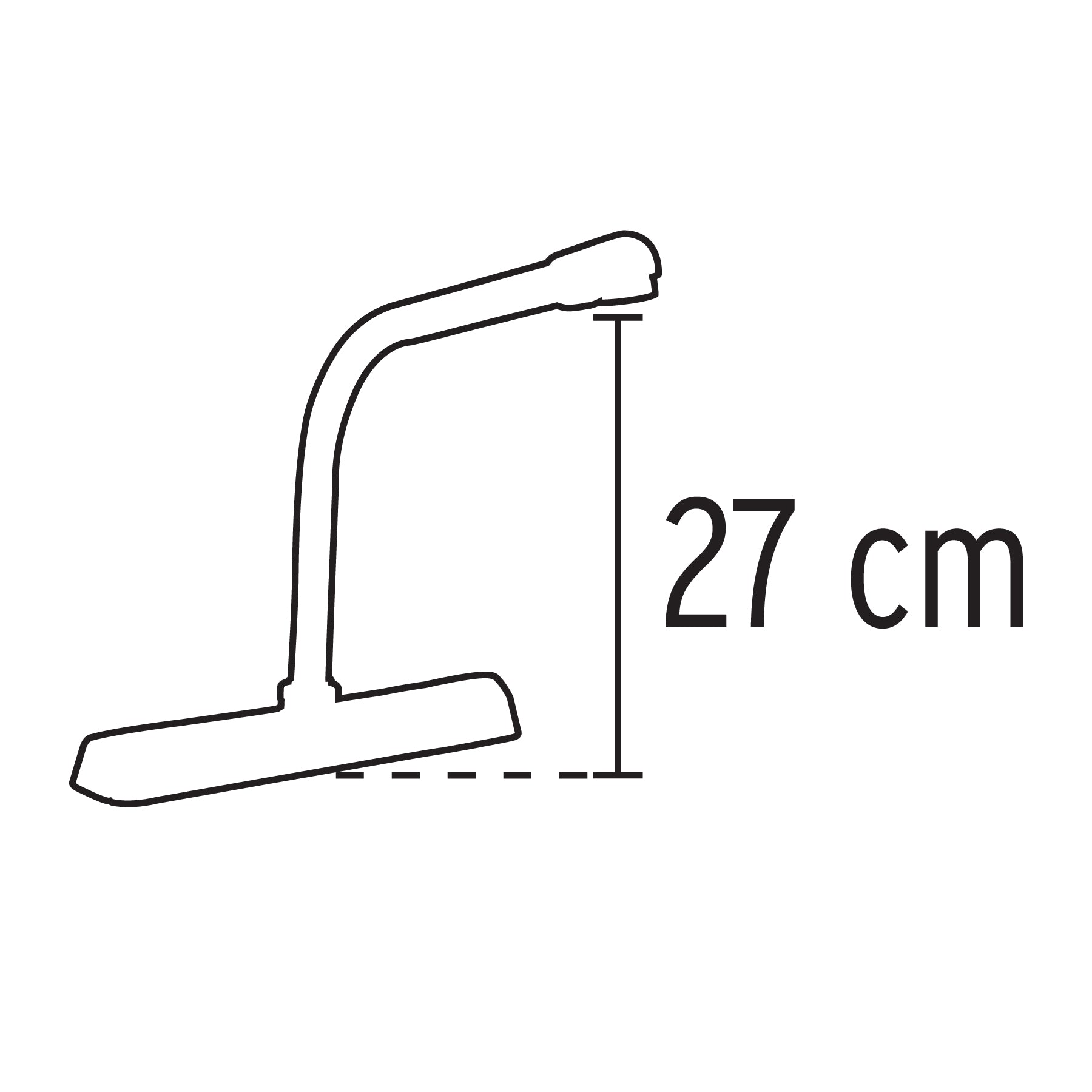 Mezcladora 8" fregadero cromo, cuello cobra,compresión,BASIC