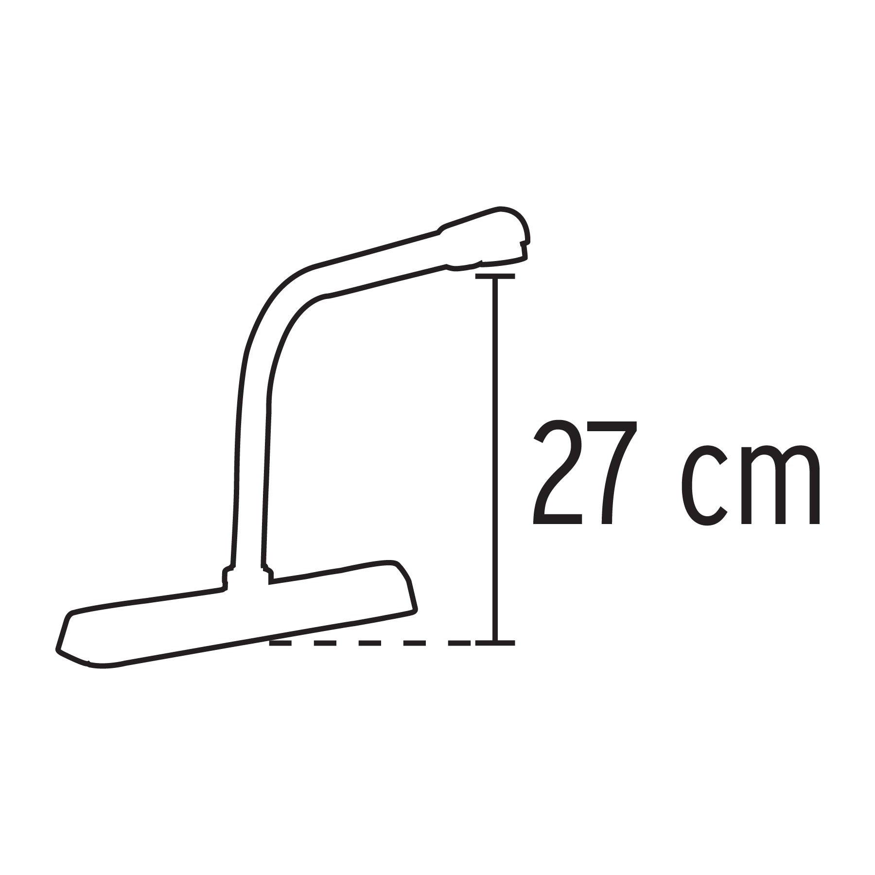 Mezcladora 8" fregadero cromo, cuello cobra, cruceta, BASIC
