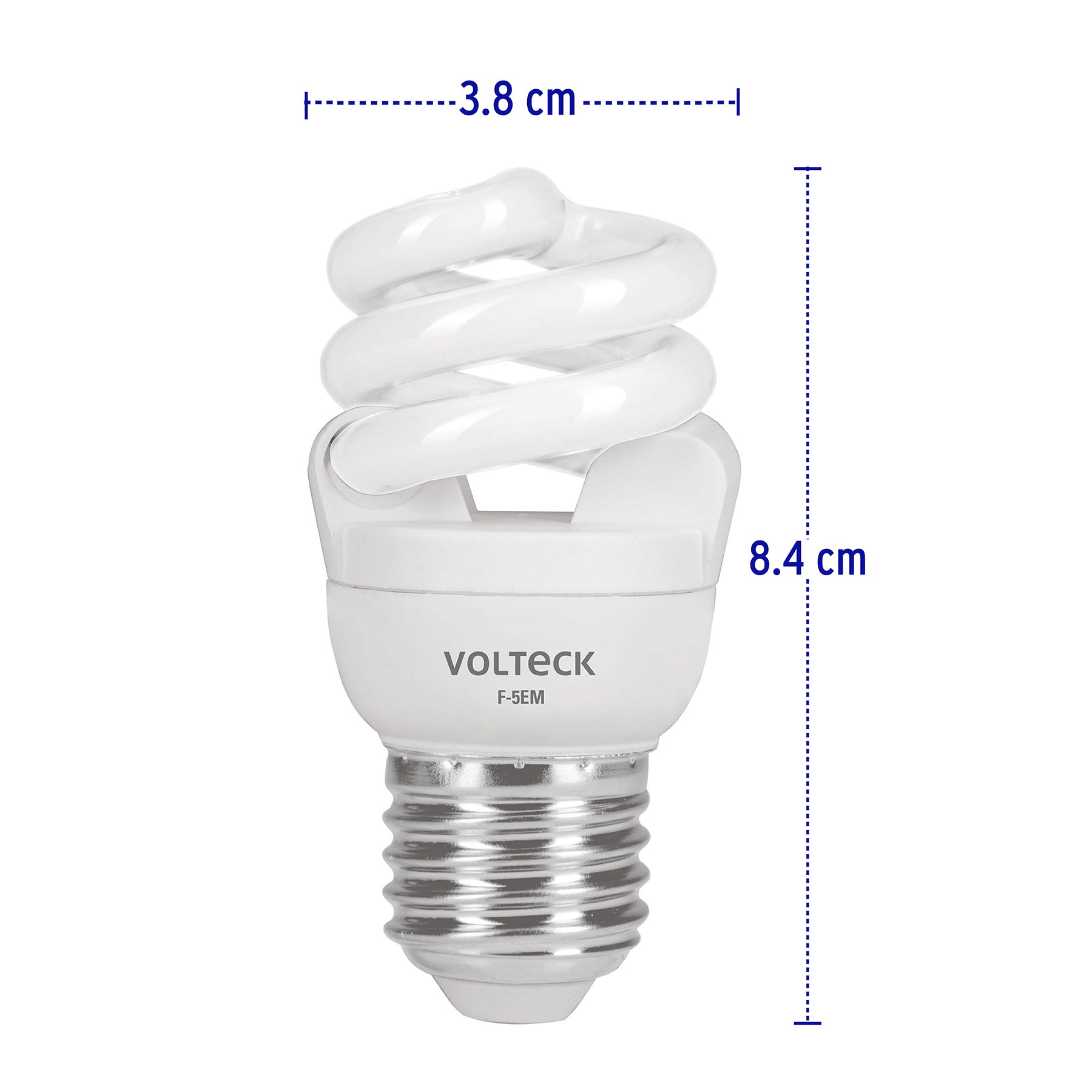 Lámpara espiral mini T2 5 W luz de día en blíster, Volteck