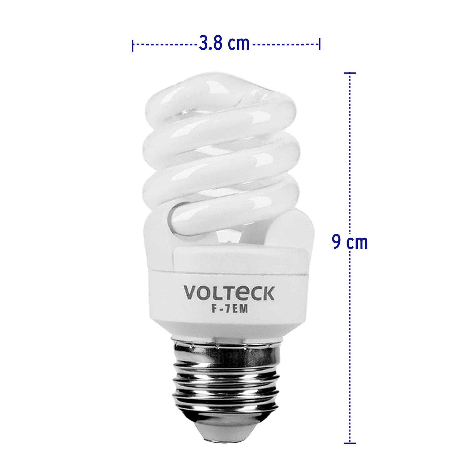 Lámpara espiral mini T2 7 W luz de día en blíster, Volteck