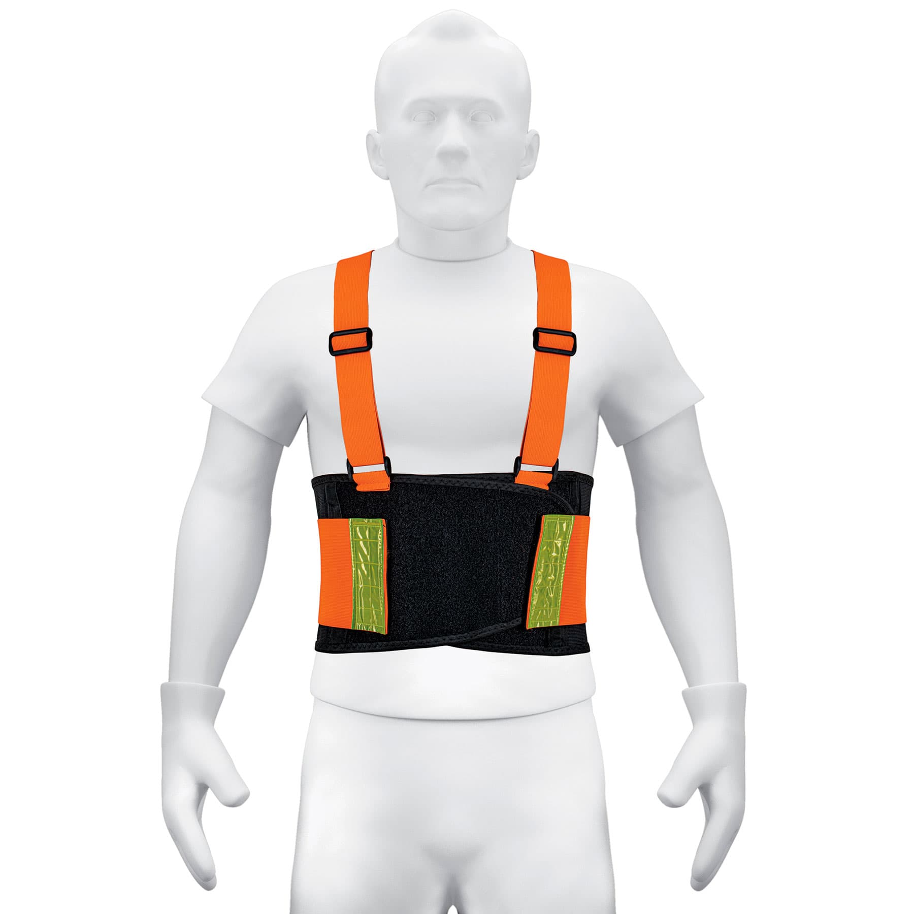 Faja lumbar naranja con cintas de alta visibilidad, M, Truper