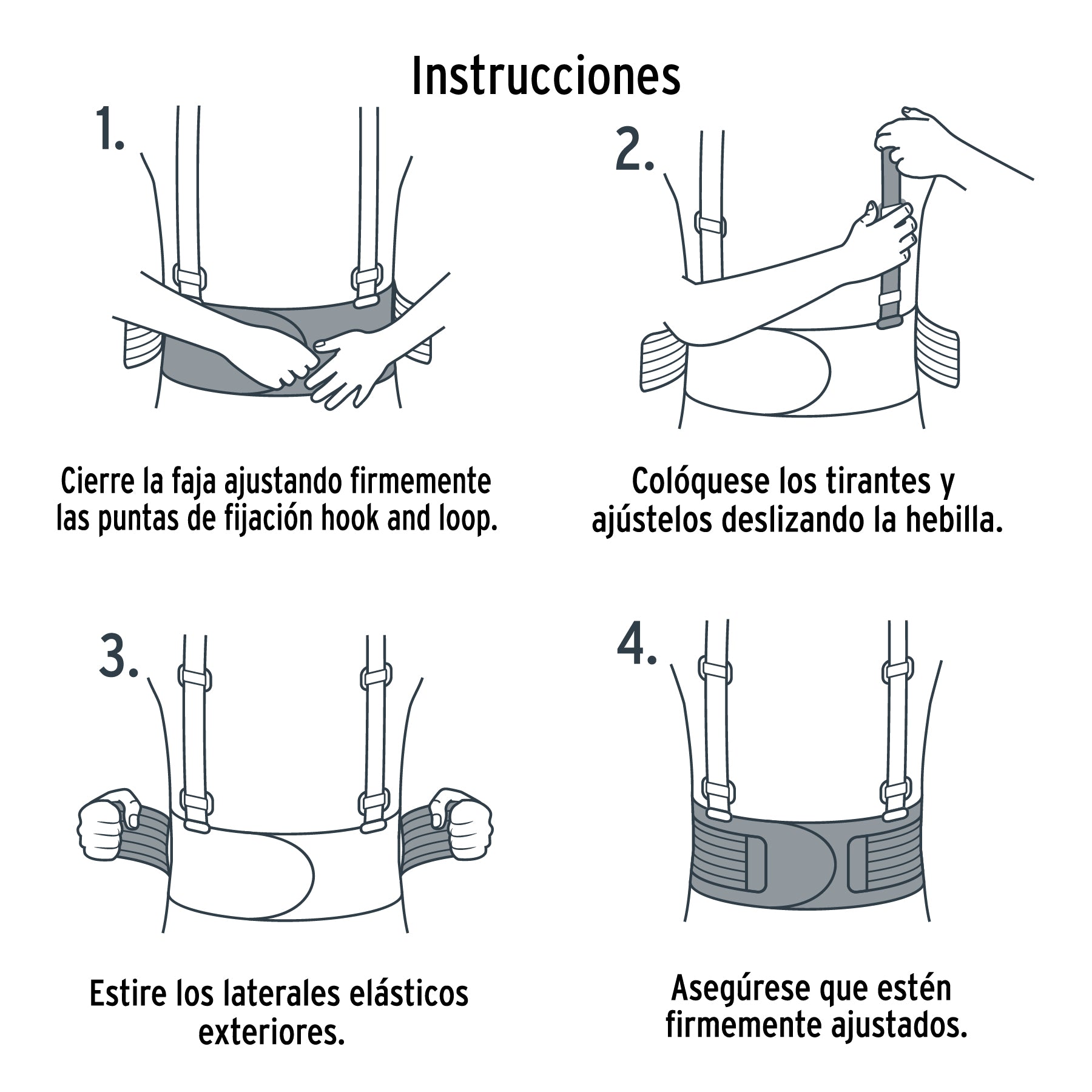 Faja lumbar de malla transpirable, talla XG, Truper