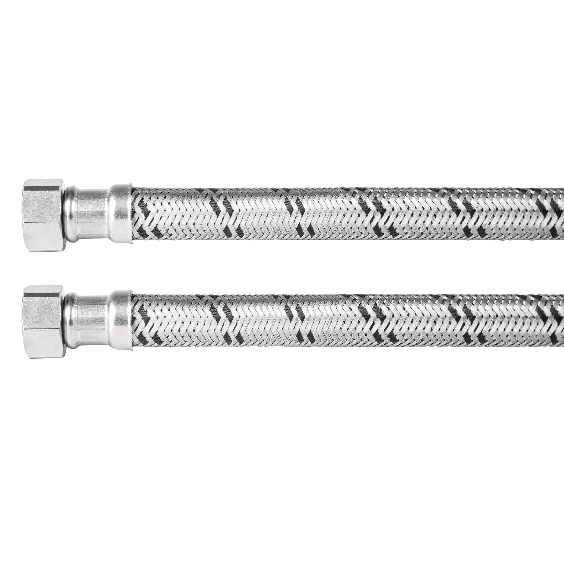 Manguera para boiler, acero inoxidable 1/2"x1/2", 120 cm, Foset