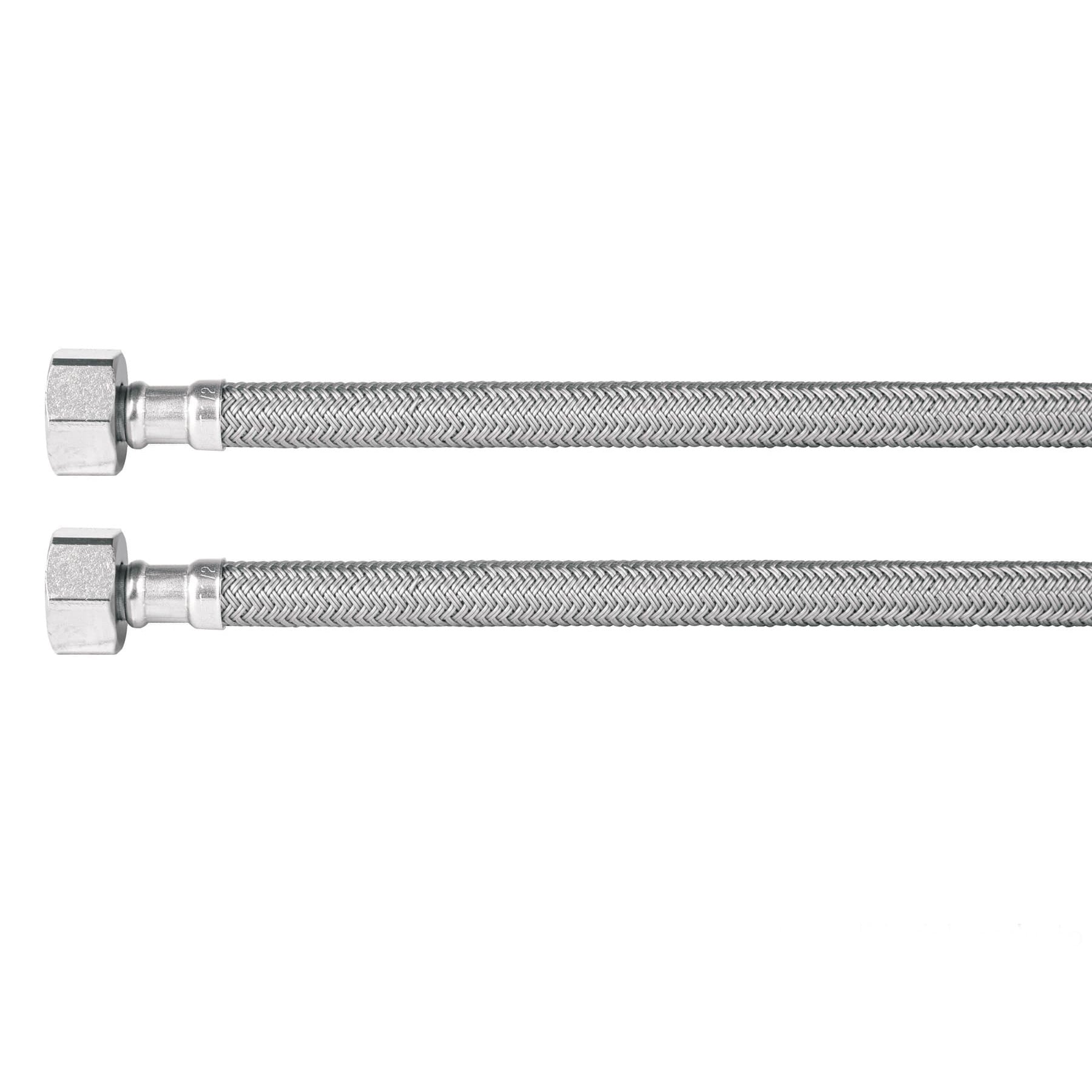 Manguera lavabo/fregadero, vinilo gris, 1/2" x 1/2", 100 cm