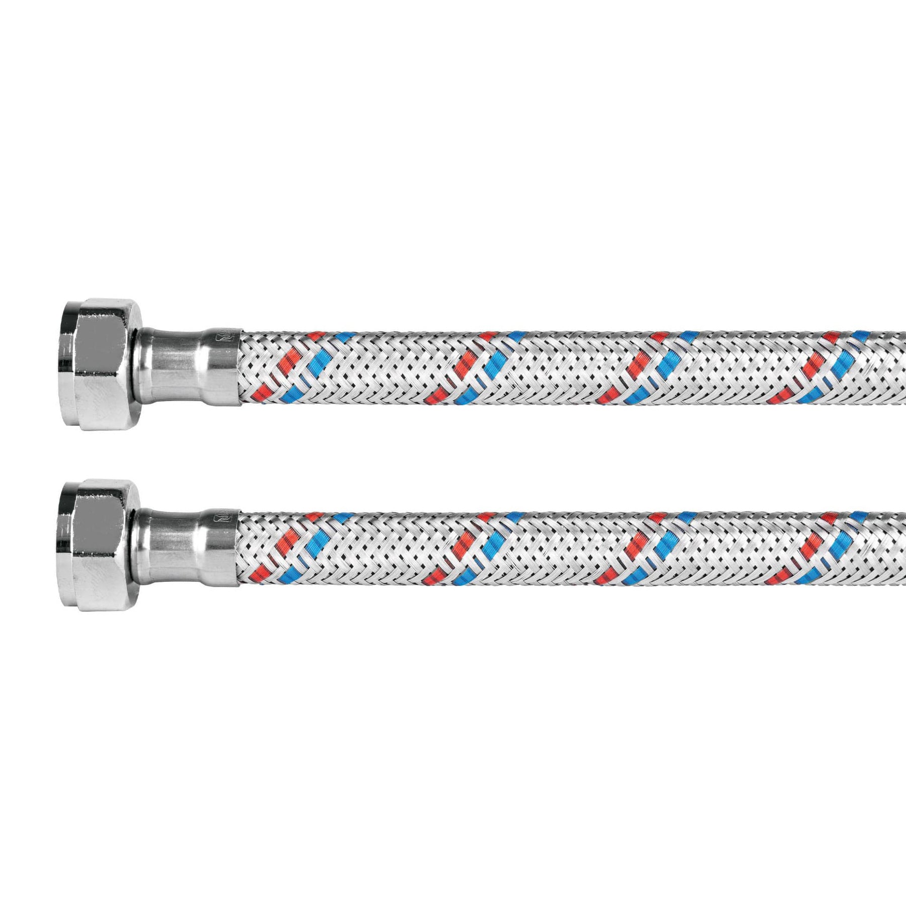 Manguera lavabo/fregadero, aluminio, 1/2"x1/2",55 cm, Basic