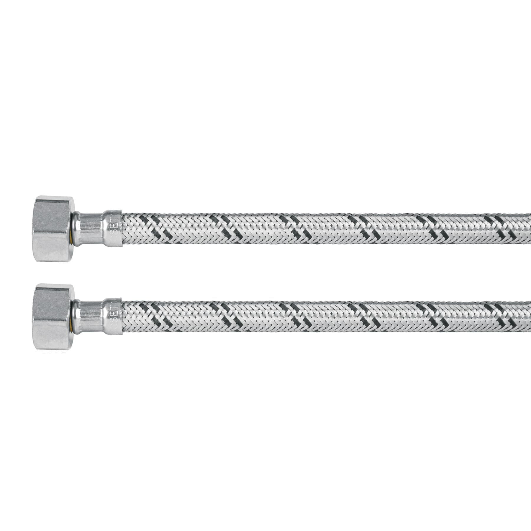 Manguera lavabo/fregadero, acero inoxidable 1/2" x 1/2", 55 cm