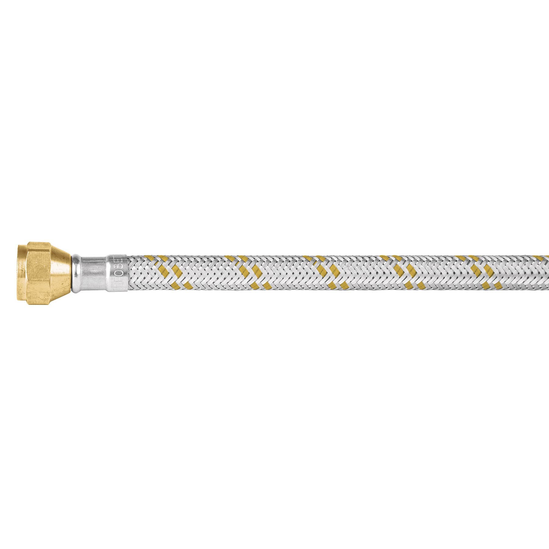 Manguera para gas, acero inoxidable 3/8" x 3/8", 400 cm, Foset