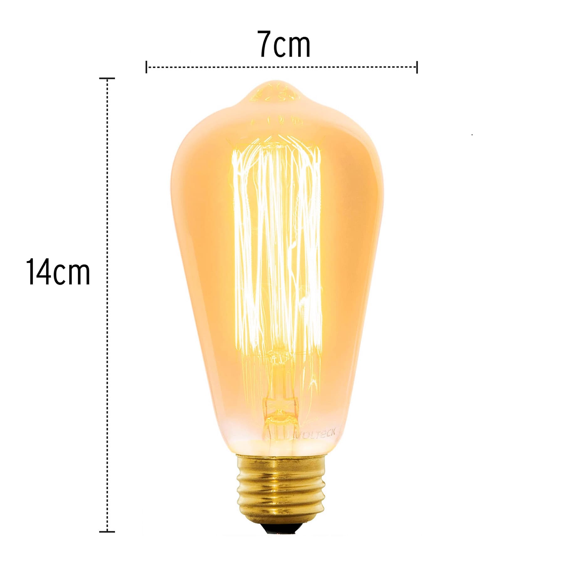 Lámpara incandescente vintage 40 W tipo Edison, Volteck