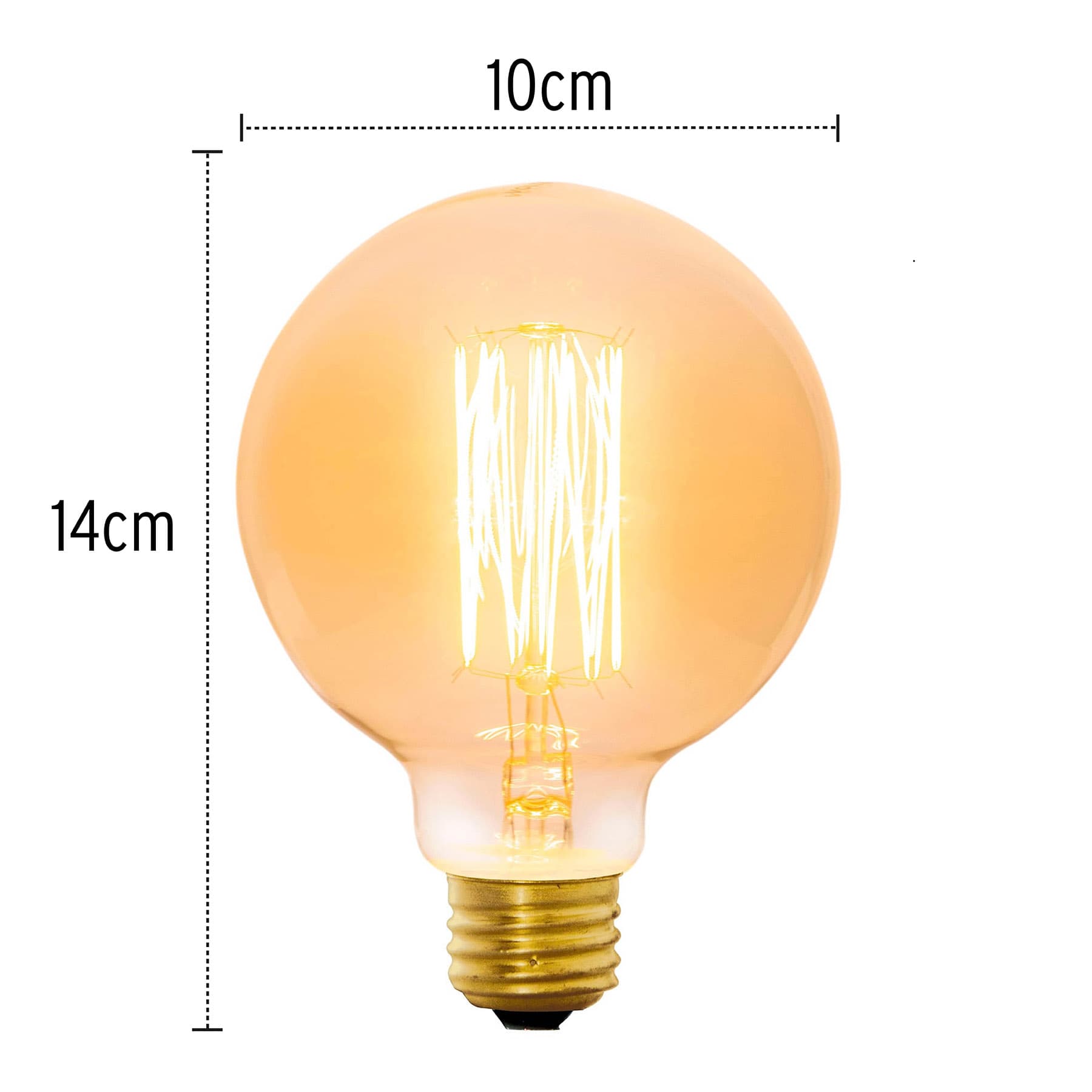 Lámpara incandescente vintage 40 W tipo globo, Volteck