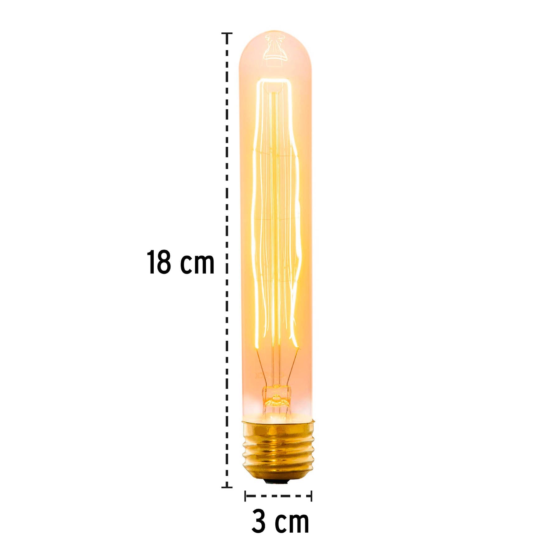 Lámpara incandescente vintage 40 W tipo probeta, Volteck