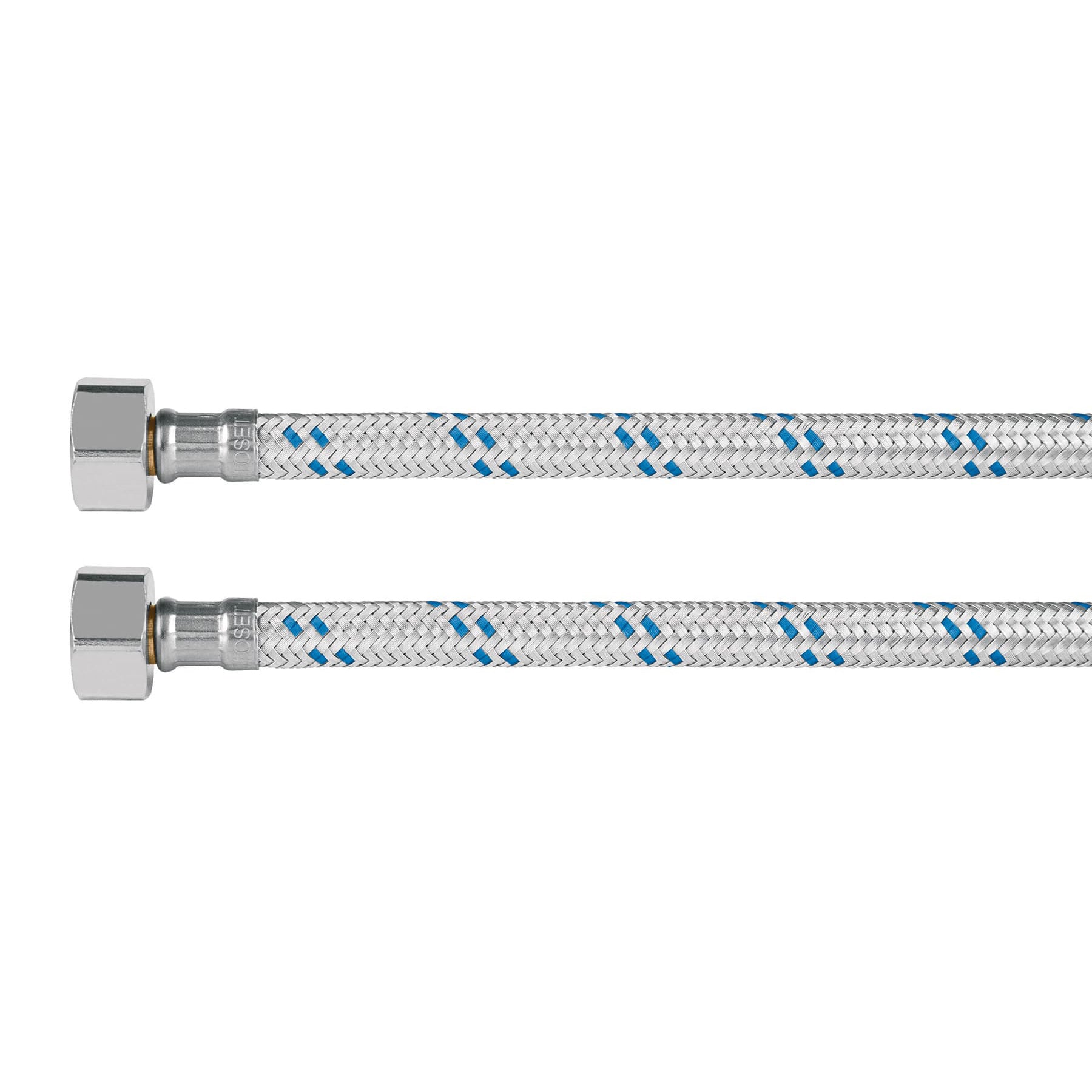 Manguera lavabo/fregadero, aluminio, 1/2" x 1/2", 40 cm