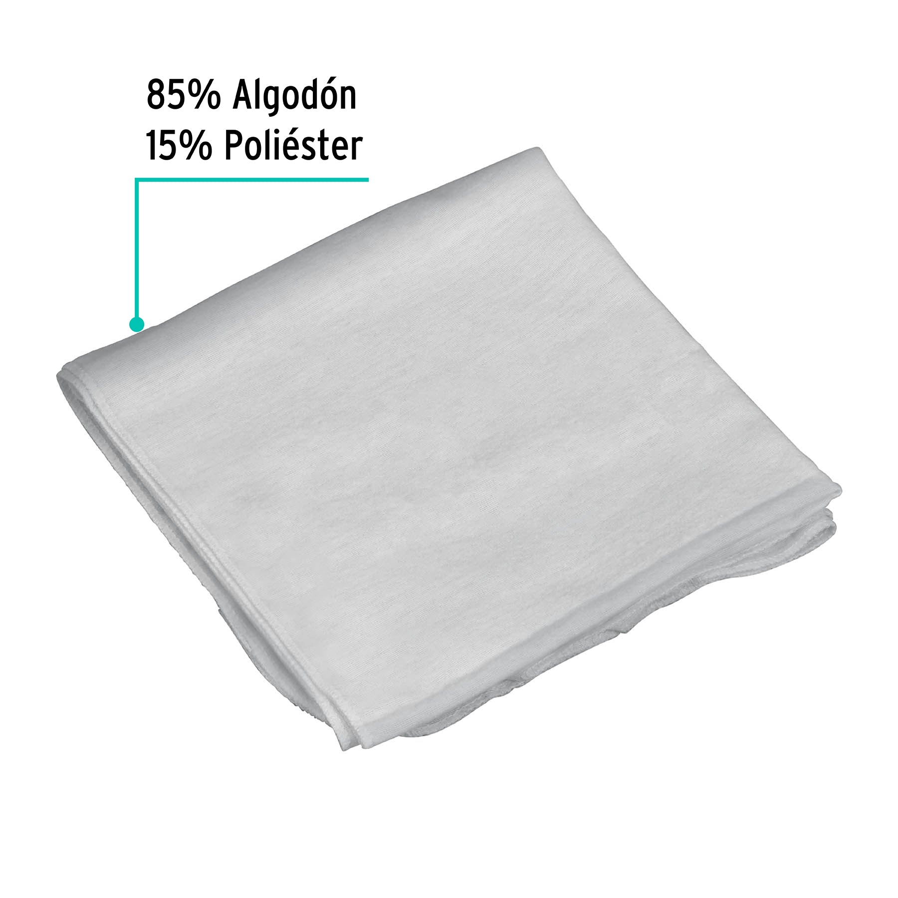 Franela blanca de algodón de 1 m, Klintek