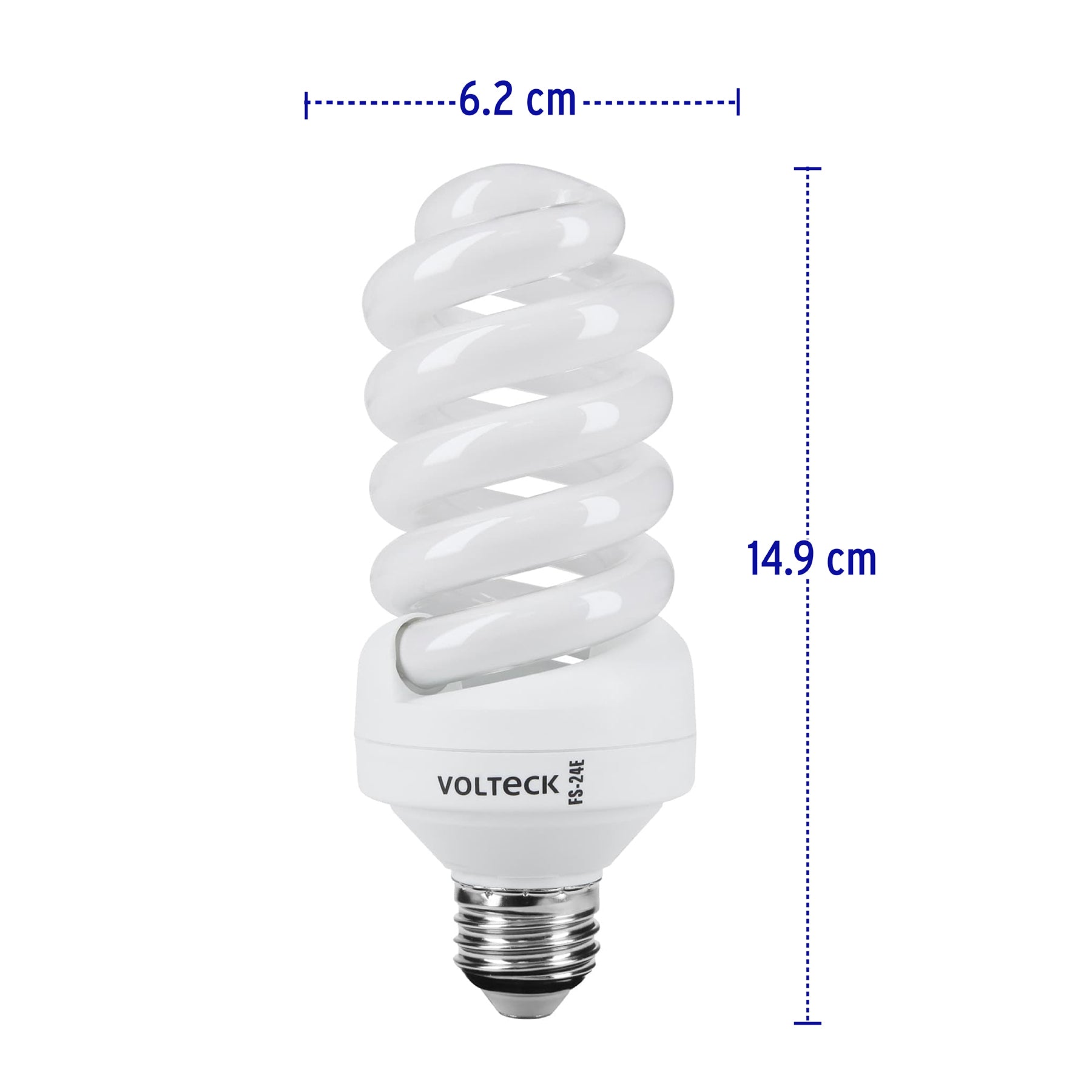 Lámpara espiral T4 24 W luz neutra en blíster, Volteck