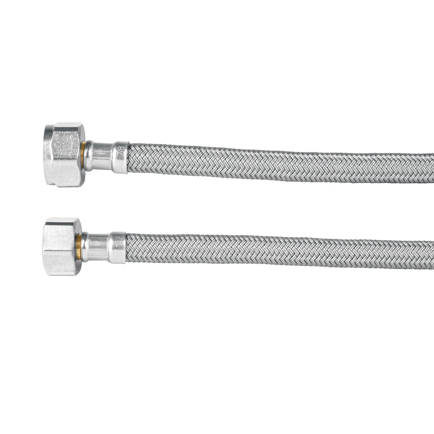 Manguera para WC, vinilo gris, 1/2" x 7/8", 50 cm