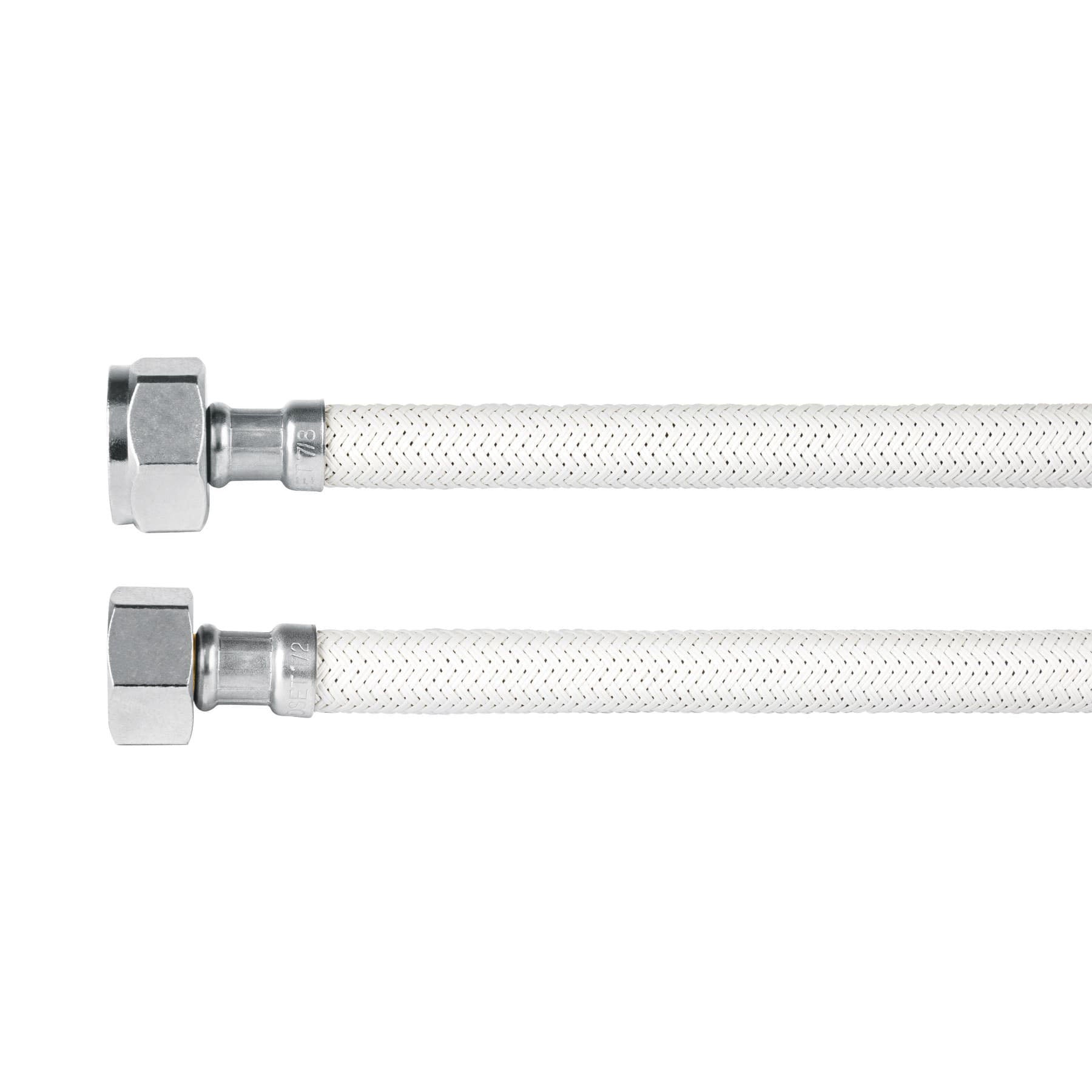 Manguera para WC, vinilo blanco, 1/2" x 7/8", 60 cm