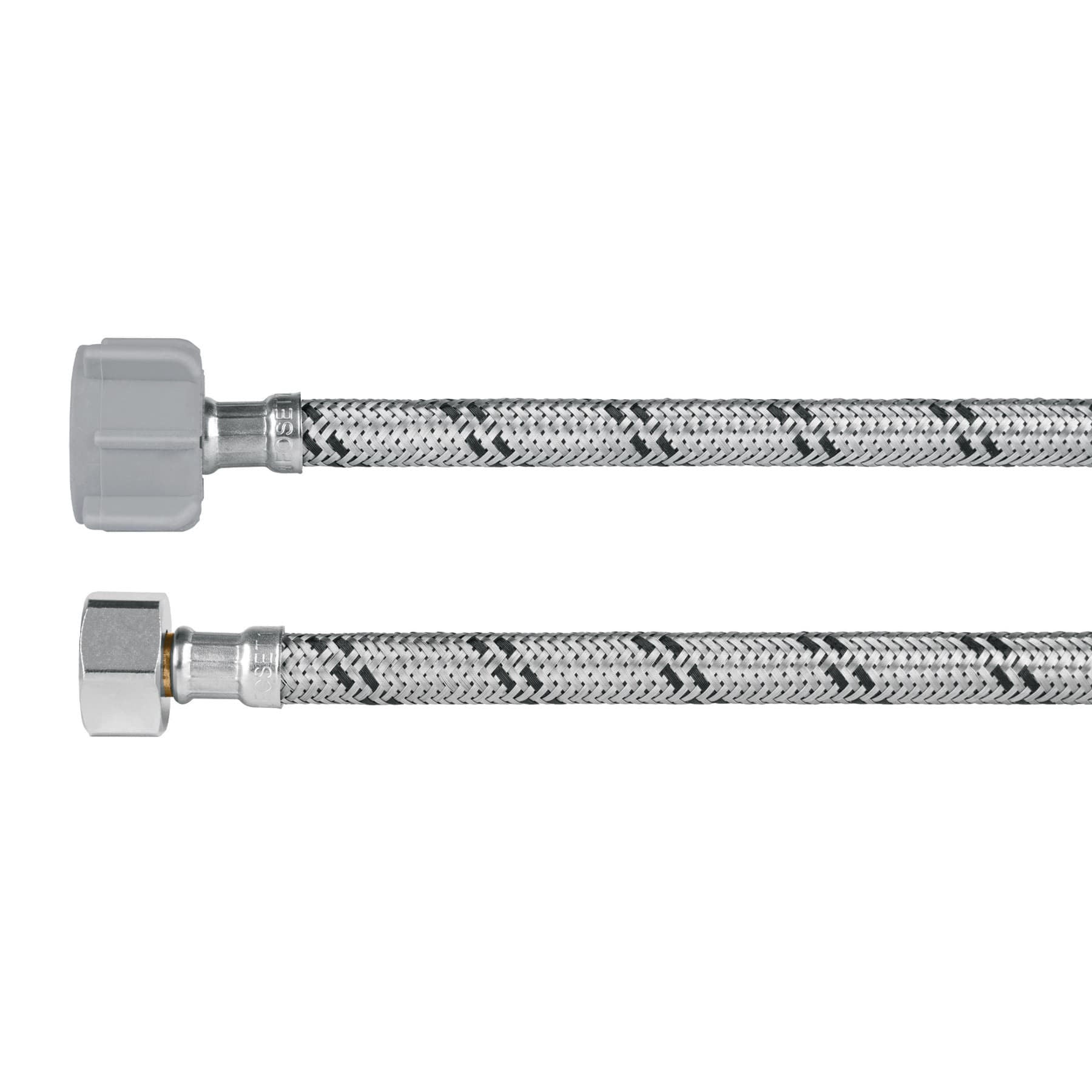 Manguera para WC, acero inoxidable 3/8"x7/8", 35cm, plástico/latón