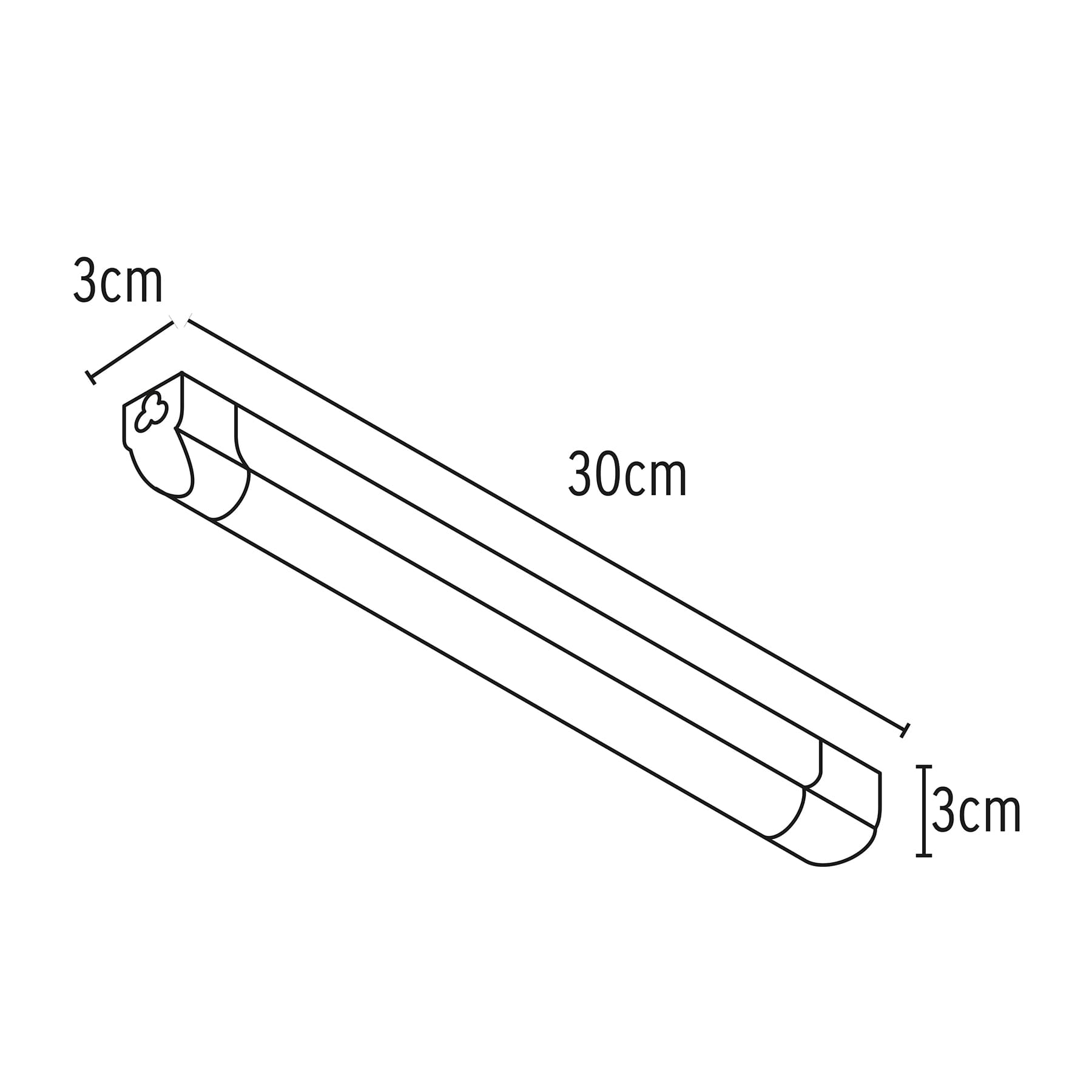 Luminario lineal ultra delgado de LED 6 W para gabinete