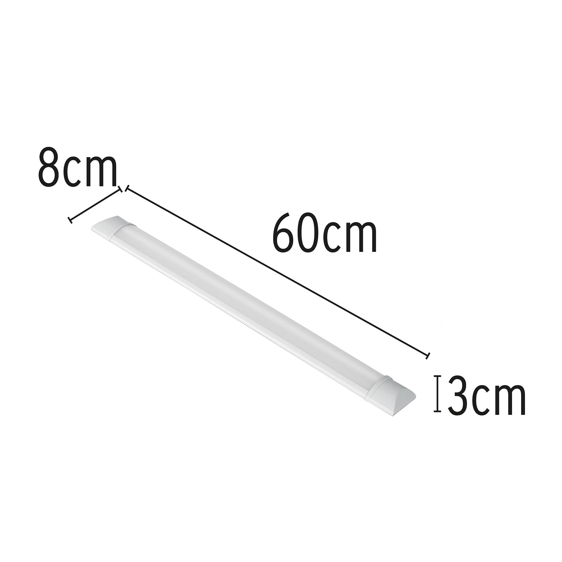 Luminario lineal delgado de LED 18 W para gabinete, Volteck