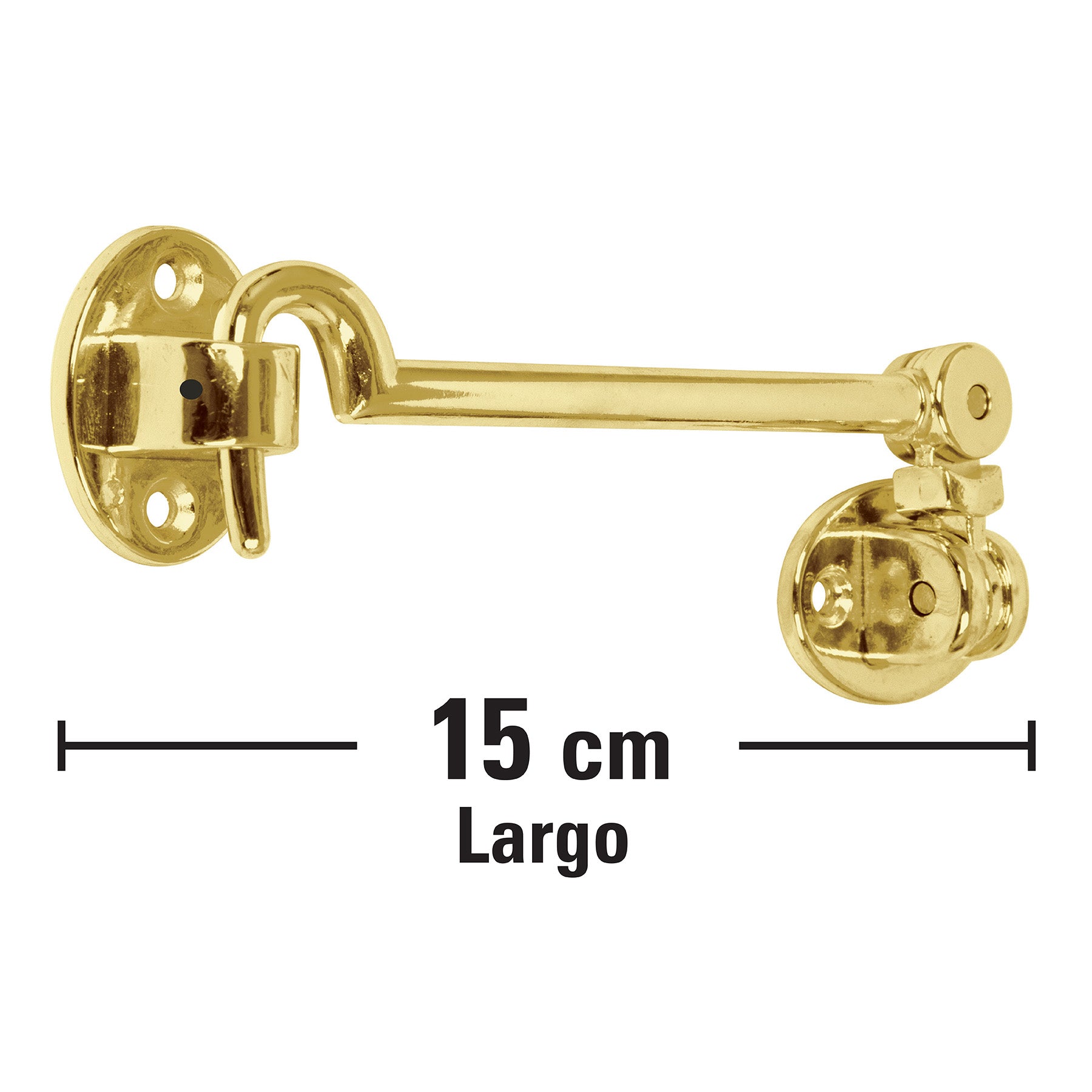 Gancho latonado para puerta, Hermex