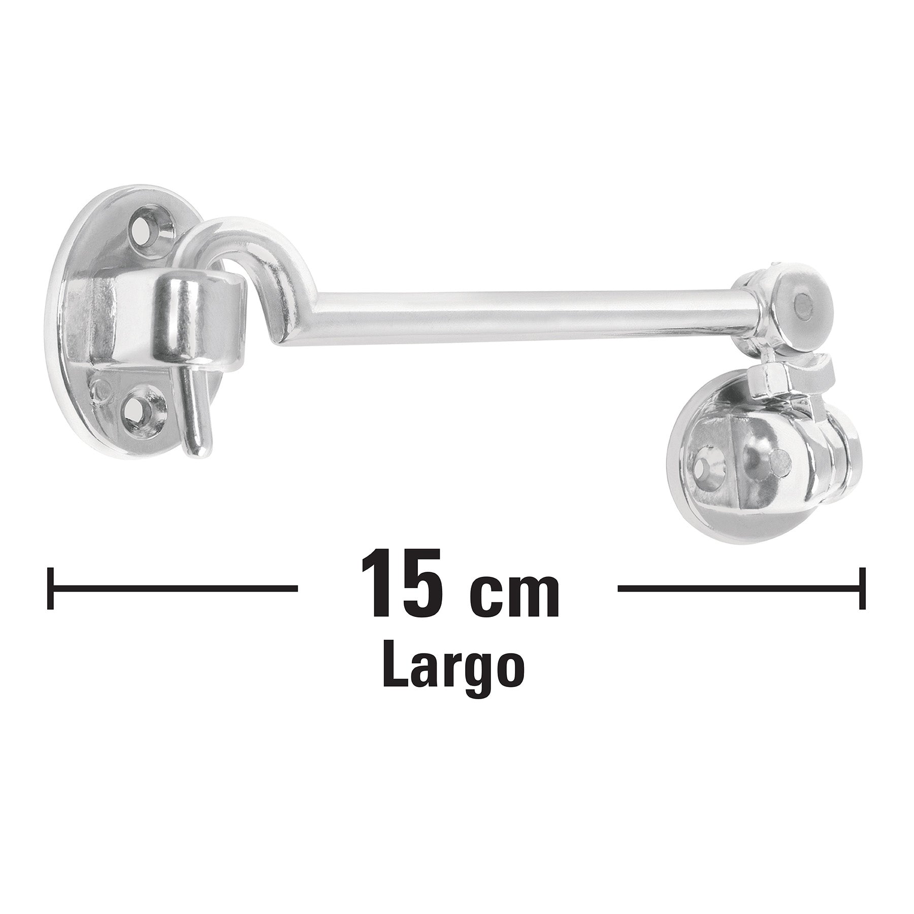 Gancho cromado para puerta, Hermex