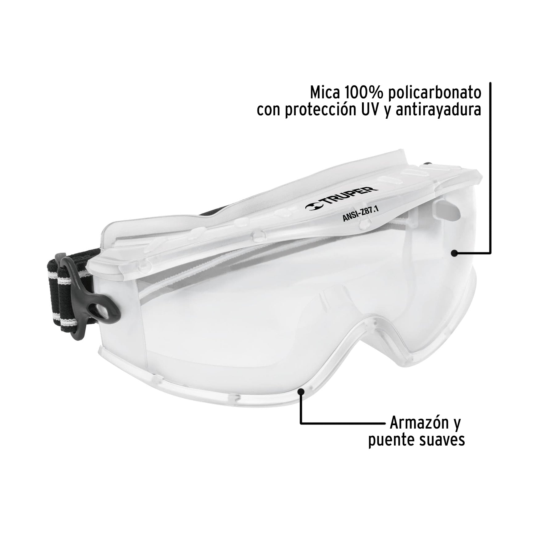 Goggles de seguridad profesionales, antiempaño, Expert
