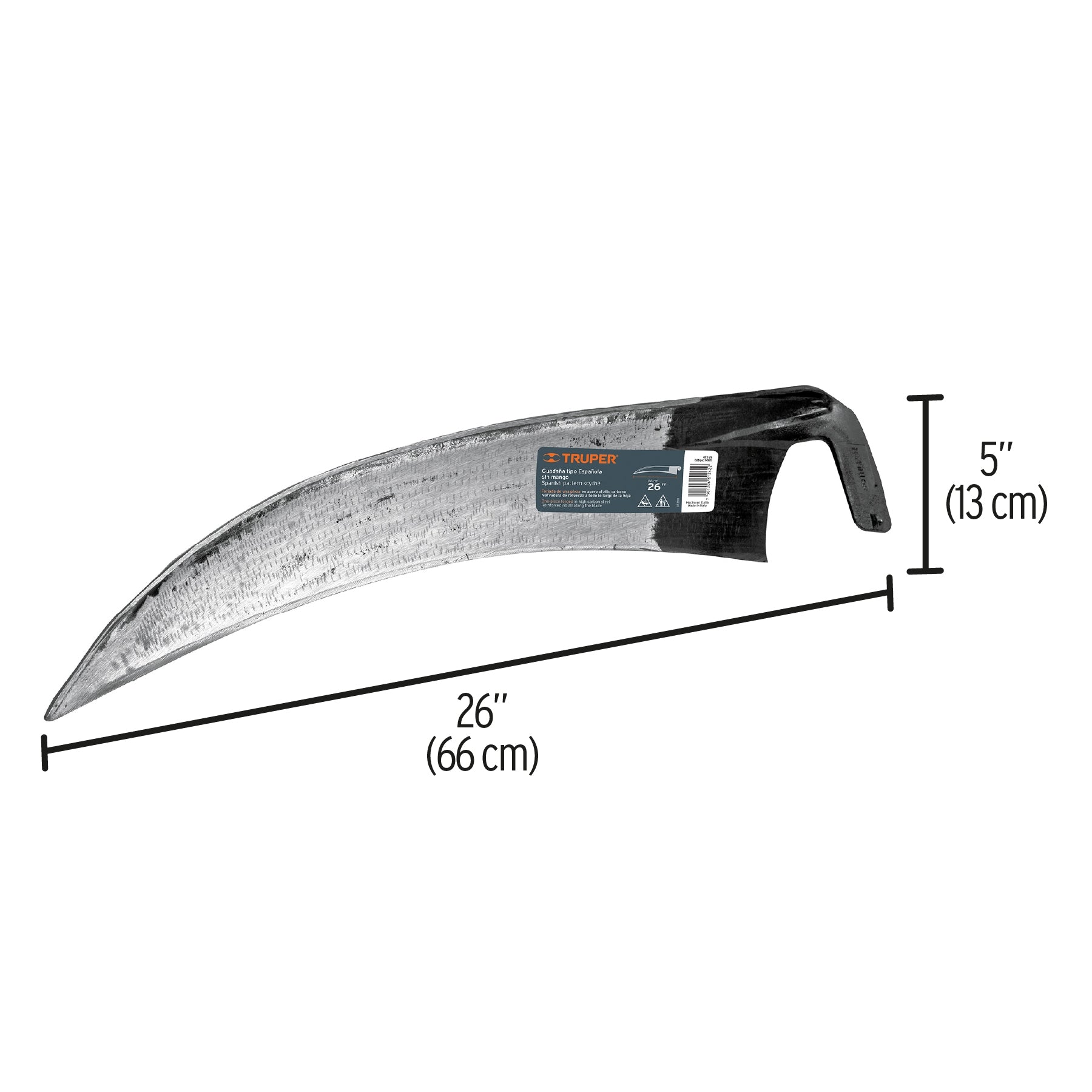 Guadaña tipo española de 26" sin mango, Truper