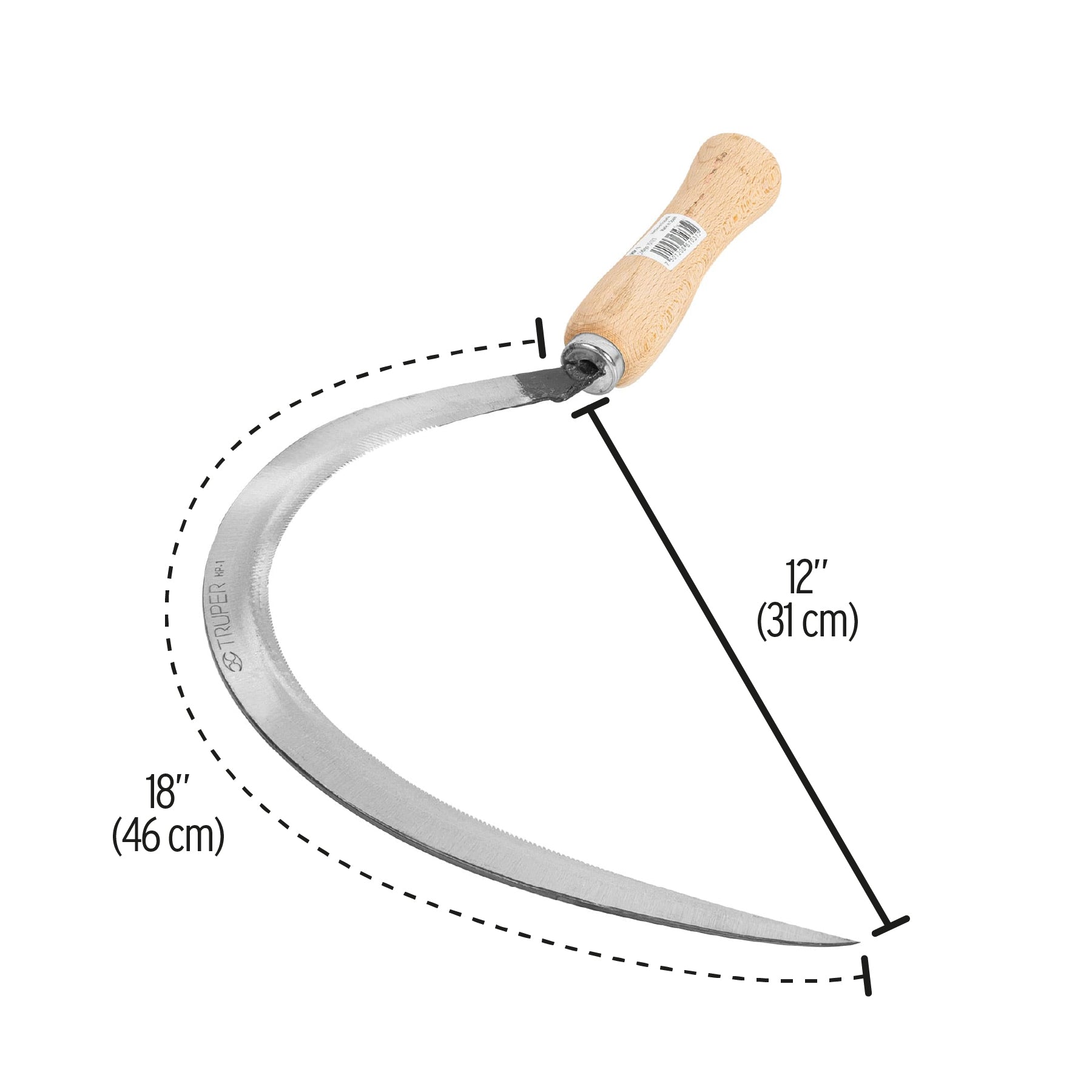 Hoz dentada # 1, 18", Truper