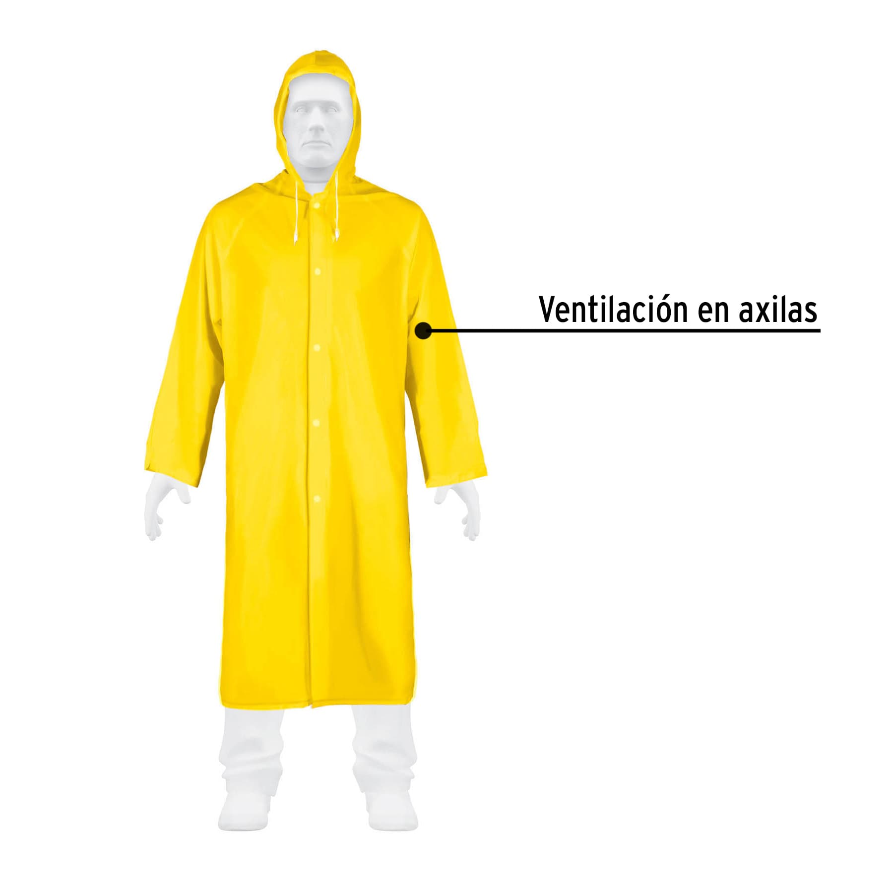 Gabardina impermeable ligera de PVC, talla M, Pretul