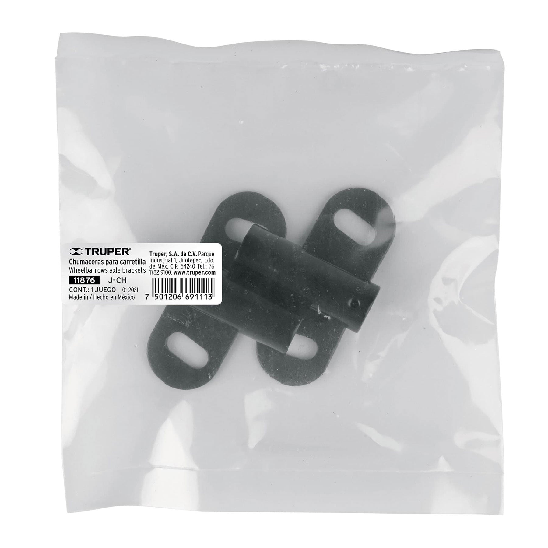 Juego 2 chumaceras para carretillas de 1 llanta Truper y Pretul