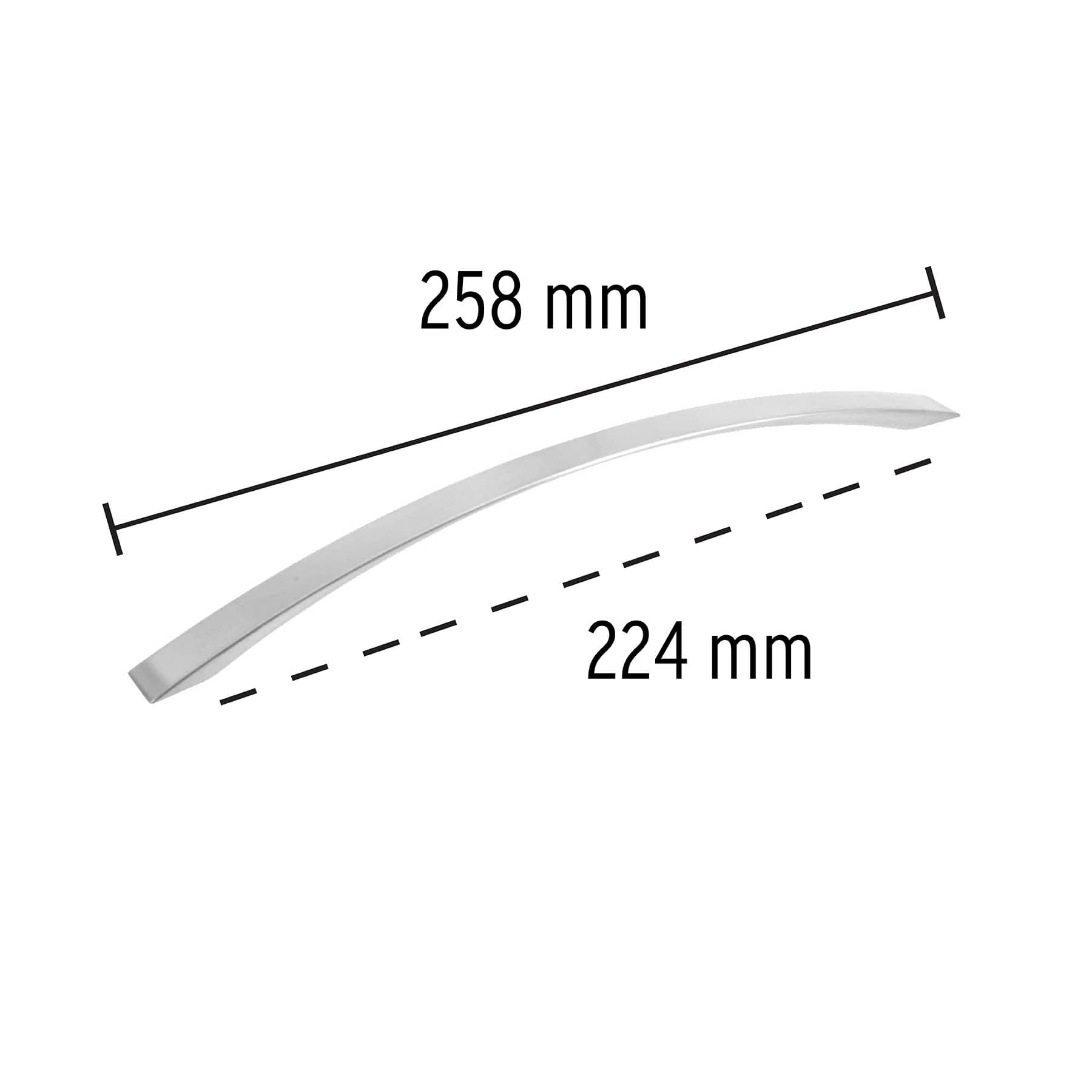 Jaladera de 224mm, línea Moderna, níquel, Hermex