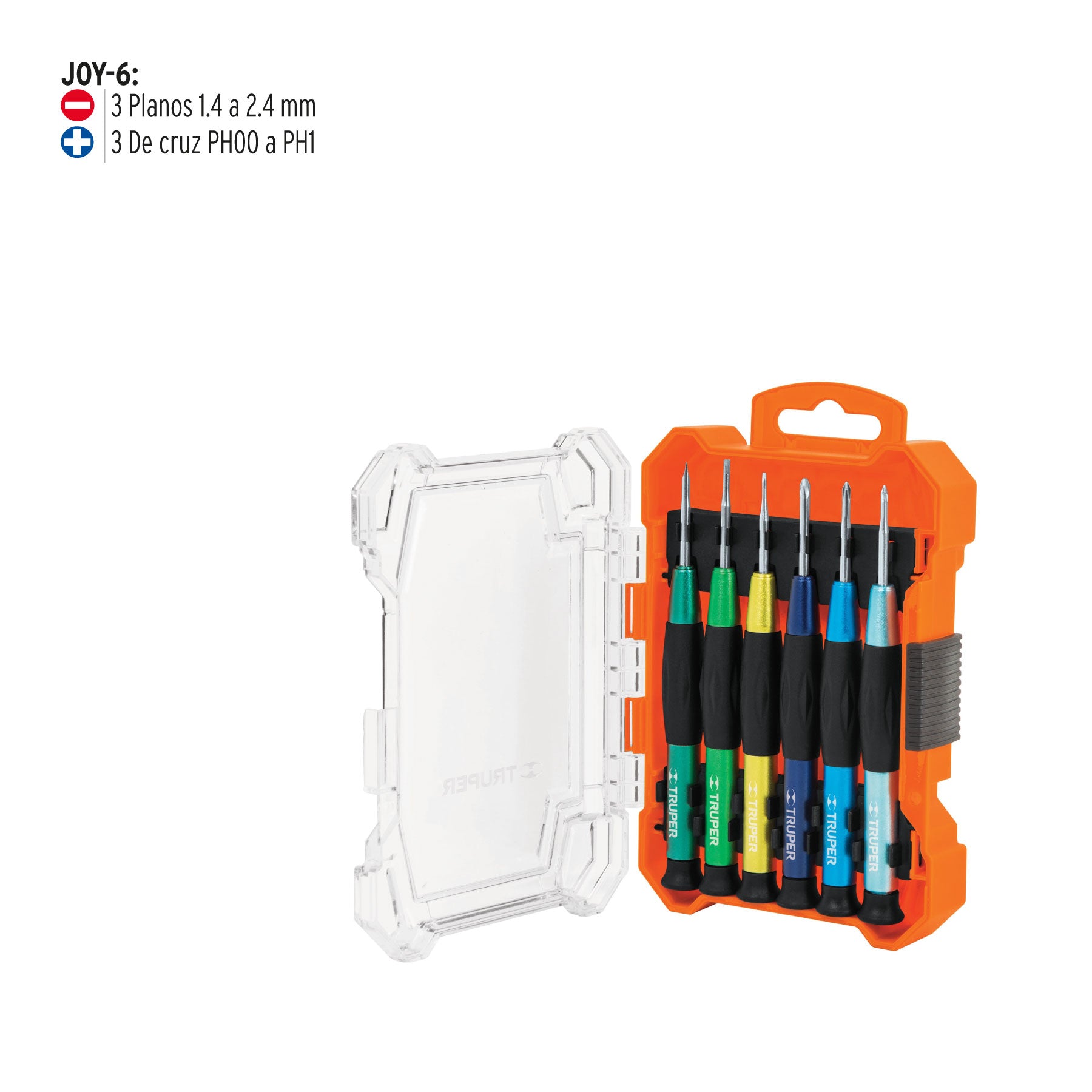 Juego con 6 desarmadores de precisión, Truper