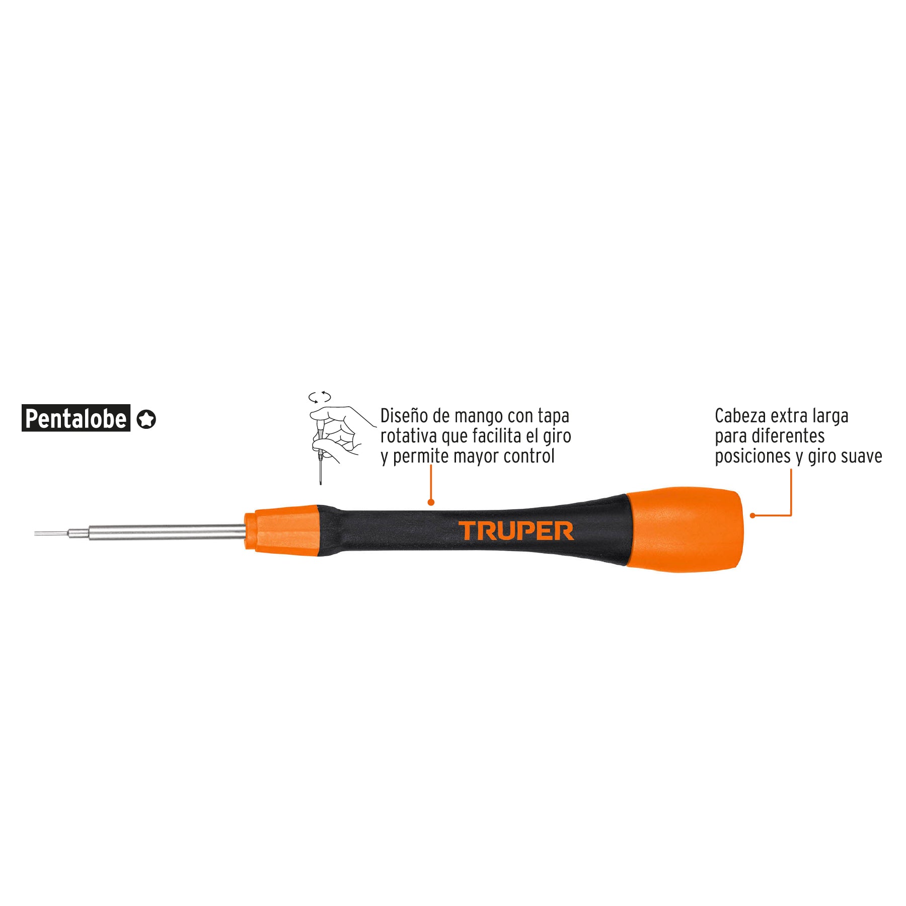 Desarmador de precisión pentalobe PL1 mango ergonómico