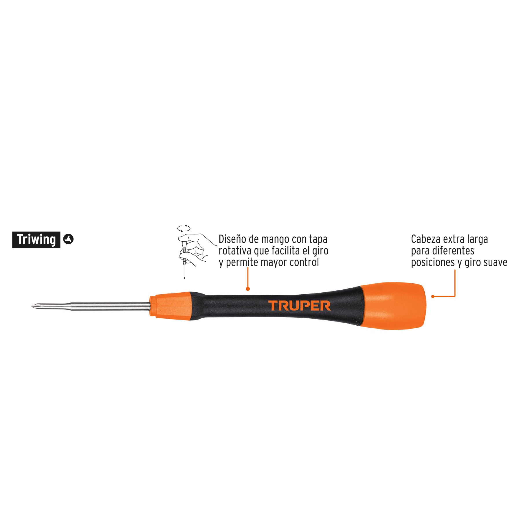 Desarmador de precisión punta triwing Y000 mango ergonómico