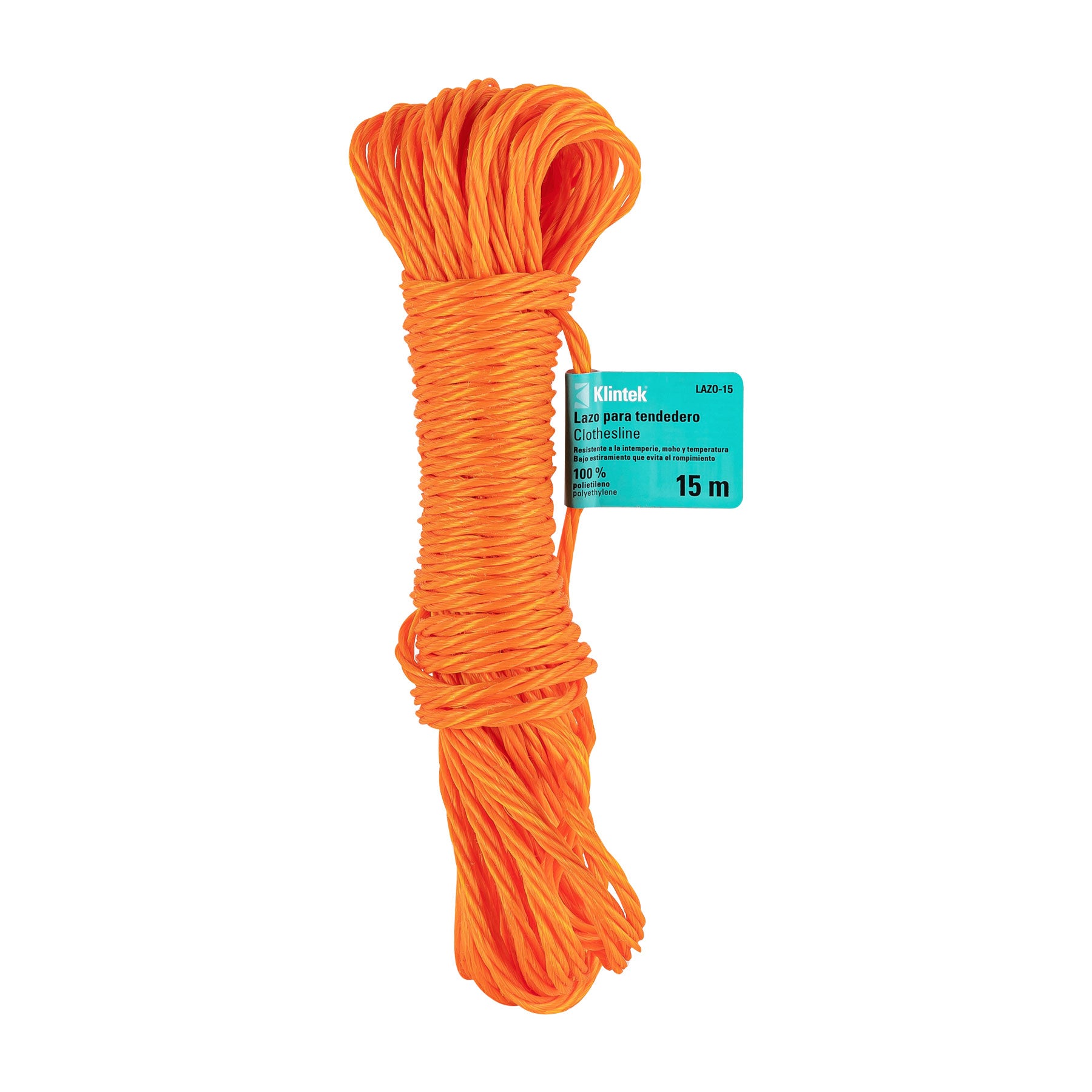 Lazo para tendedero de polietileno de 15 m, Klintek