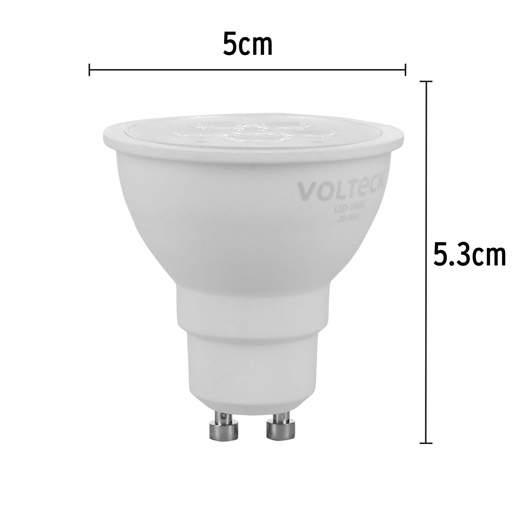 Lámpara de LED 6 W tipo MR 16 base GU10 luz cálida, blíster