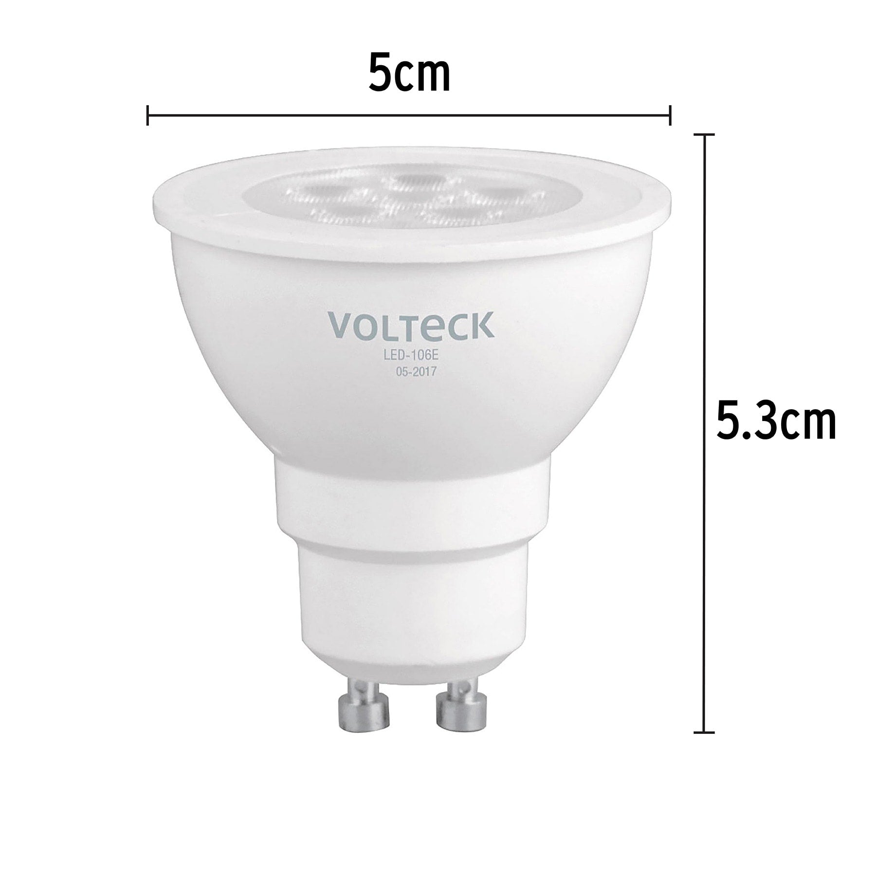 Lámpara de LED 6 W tipo MR 16 base GU10 luz de día, blíster