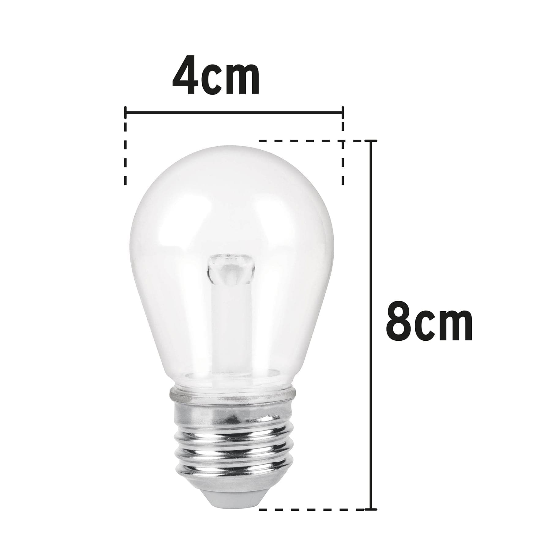 Lámpara LED S14 sin filamento 1 W luz cálida, caja, Volteck