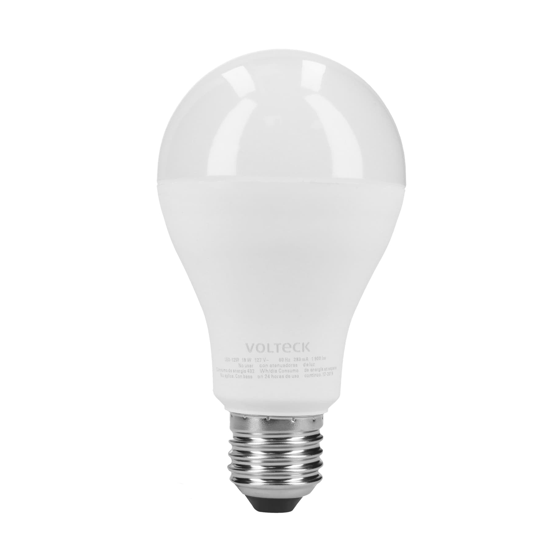 Pack de 4 lámparas LED A19 18 W (equiv. 125 W), luz de día