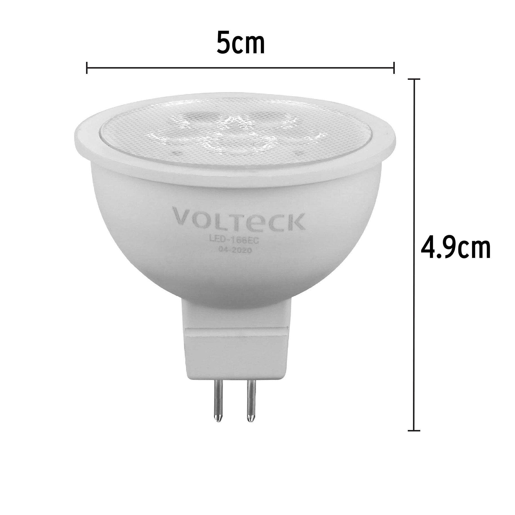 Lámpara de LED 6 W tipo MR 16 base GU5.3 luz cálida, blíster