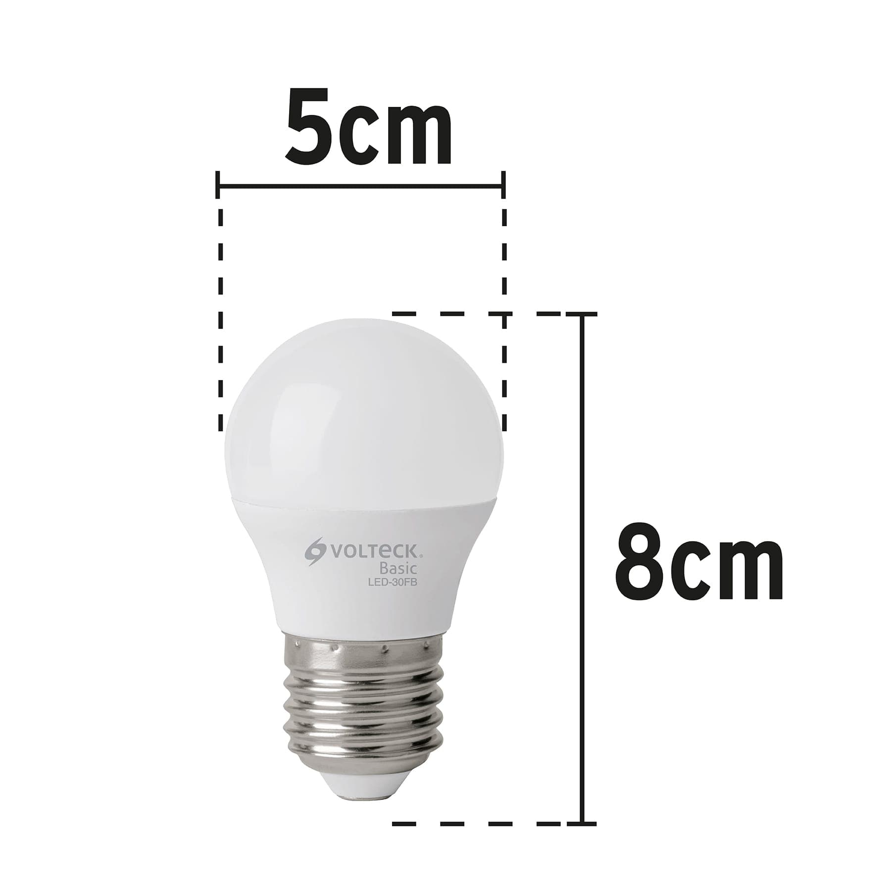 Lámpara LED G45 3 W (equiv. 25 W), luz de día, caja, Basic