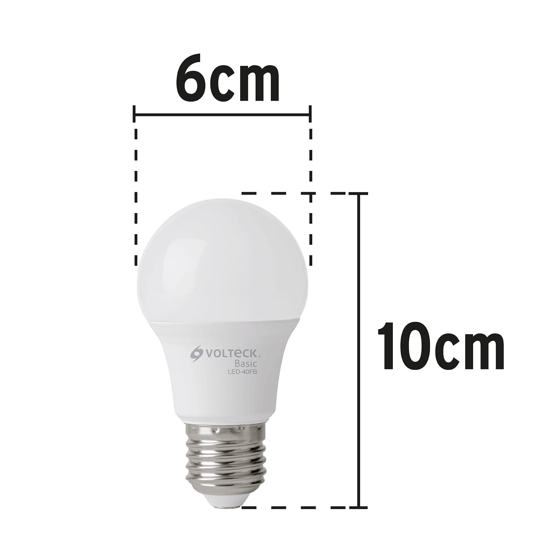 Pack de 4 lámparas LED A19 6 W (equiv. 40 W), luz de día